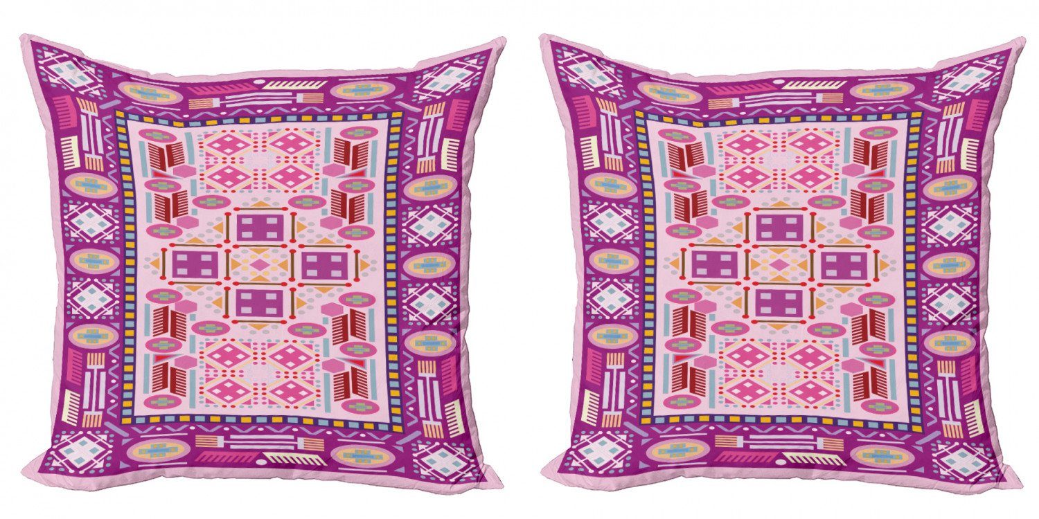 Kissenbezüge Modern Accent Doppelseitiger Digitaldruck, Abakuhaus (2 Stück), afghanisch Traditionelle Afghan Motiv