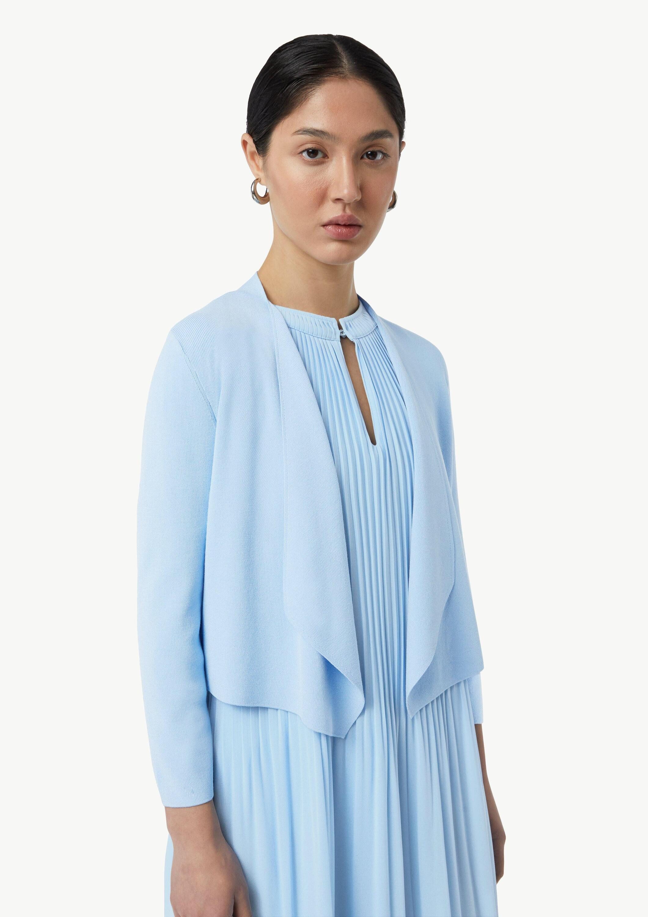 comma Cardigan Strickjacke Feinstrick-Cardigan mit Ajour-Detail