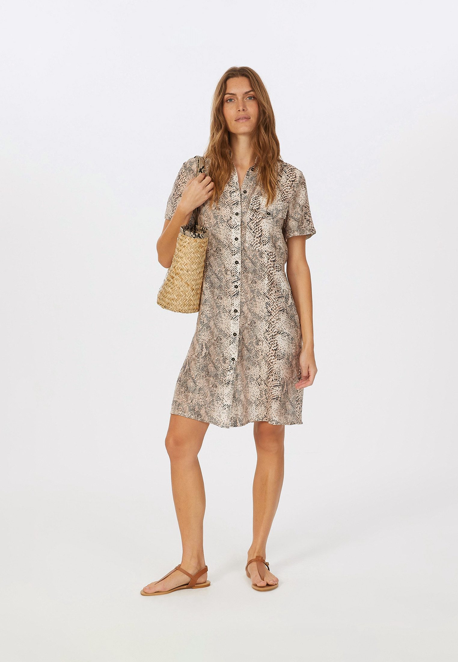MARC AUREL Hemdblusenkleid mit Snakeprint günstig online kaufen