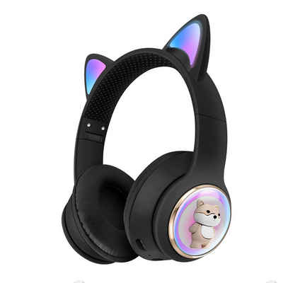 Diida Bluetooth-Headset,Cartoon Haustier Kopfhörer,Kabelgebundene Kopfhörer Over-Ear-Kopfhörer