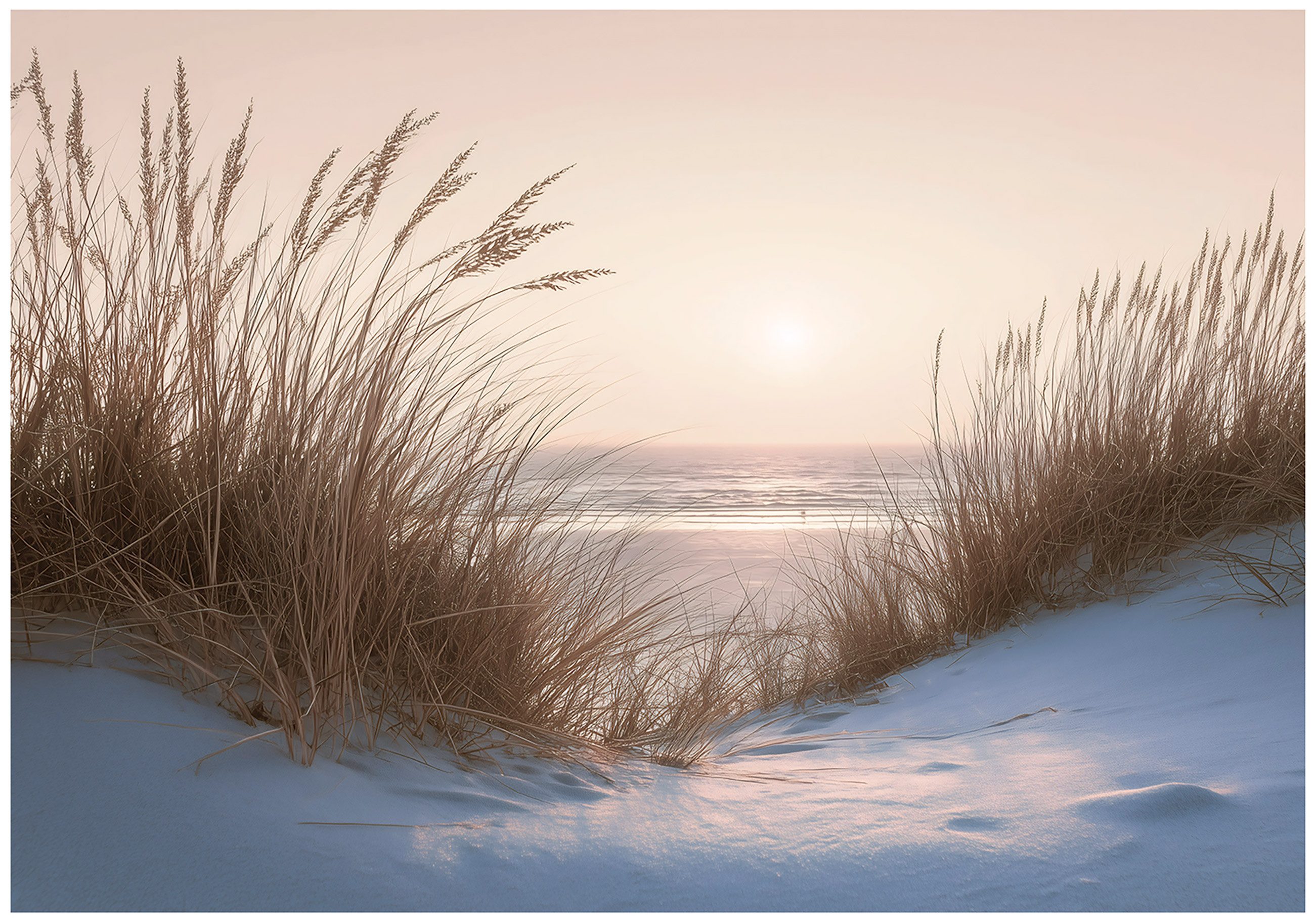 Wallarena Fototapete Strand Natur Ozean Vlies Tapete Wohnzimmer Schlafzimmer Wandtapete, Glatt Vlies Washable, Strand, Ozean, Natur, See, Sand, Sonne, (Packung, 2 St., Vlies Fototapete), Vliestapete schwarz Wohnzimmer Schlafzimmer Küche Tapete + Kleister
