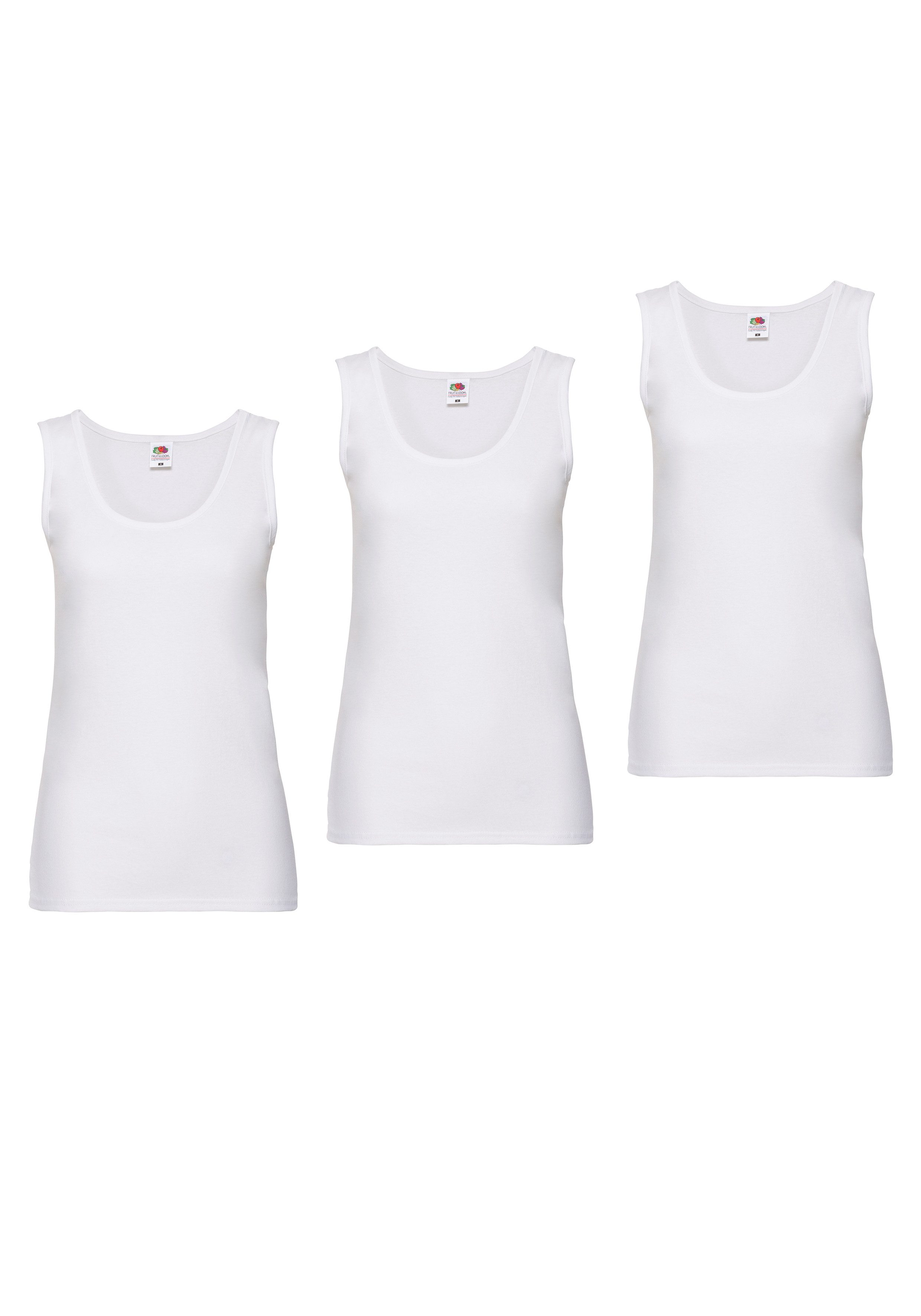 Fruit of the Loom Tanktop (Packung, 3-tlg) aus reiner Baumwolle, Rundhals günstig online kaufen