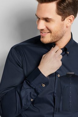 bugatti Langarmhemd mit Button-Down-Kragen