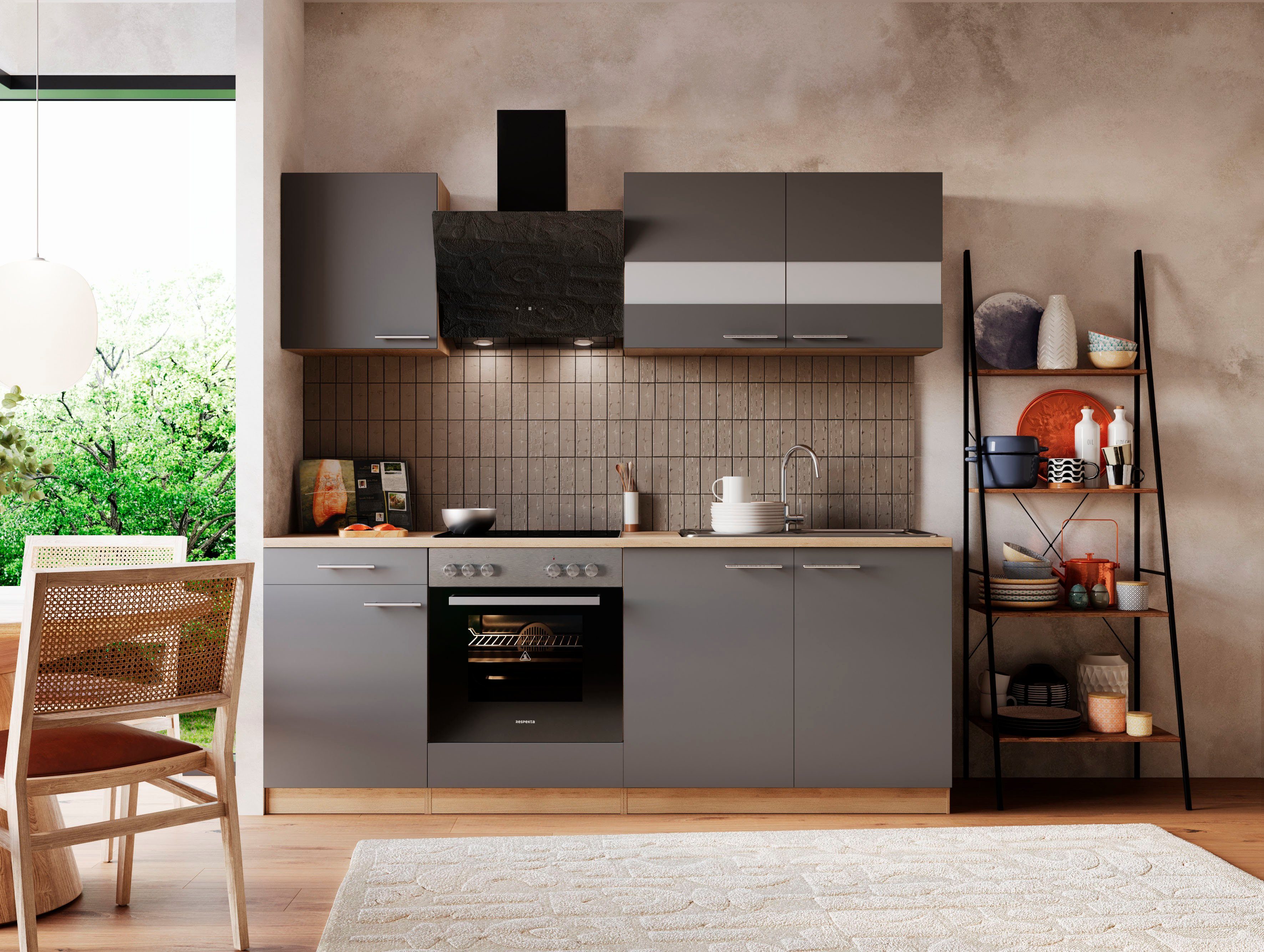 RESPEKTA Küche Merle, Breite 210 cm, mit Soft-Close, in exklusiver Konfigur günstig online kaufen