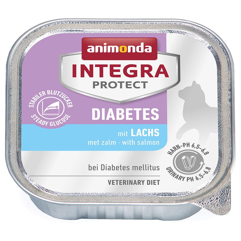 Animonda Integra Protect Diabetes mit Lachs 100 g - 16 Stück, für: Katze