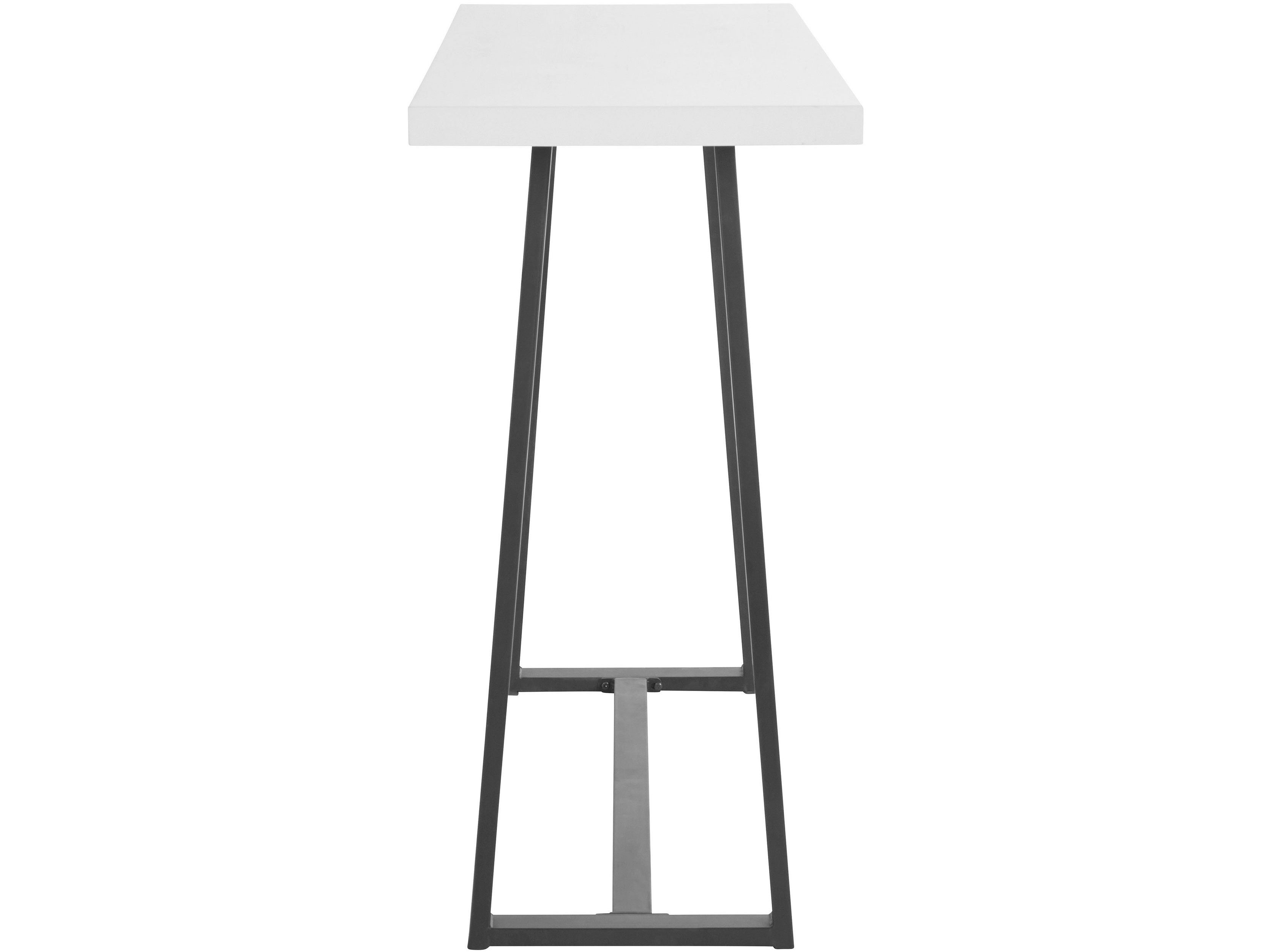 Gaby, Tischplatte cm Metallgestell, 105 in MDF aus Bartisch weiß, Höhe loft24