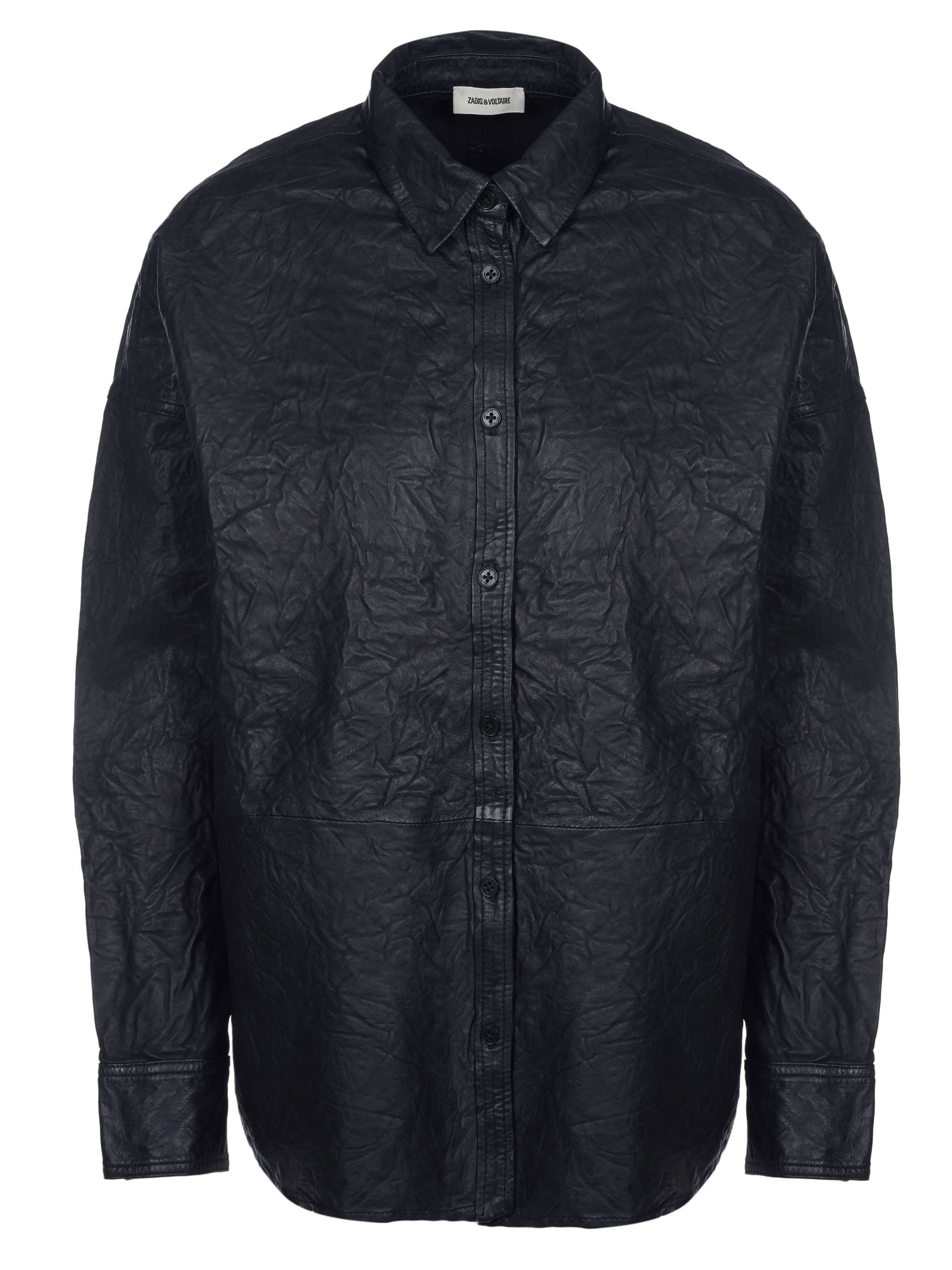 Langarmbluse Zadig & Voltaire TAMARA CUIR FROISSE Bluse schwarz