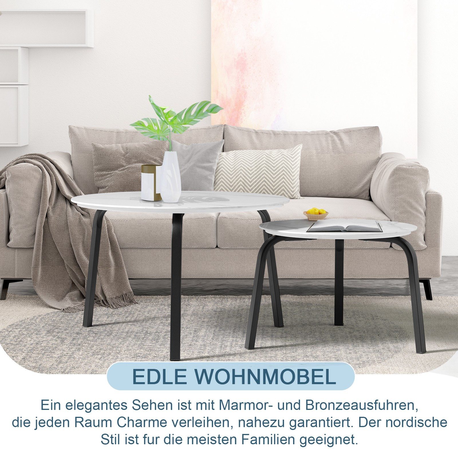 STILVORA Couchtisch Satztisch Beistelltisch Sofatisch Wohnzimmertisch günstig online kaufen