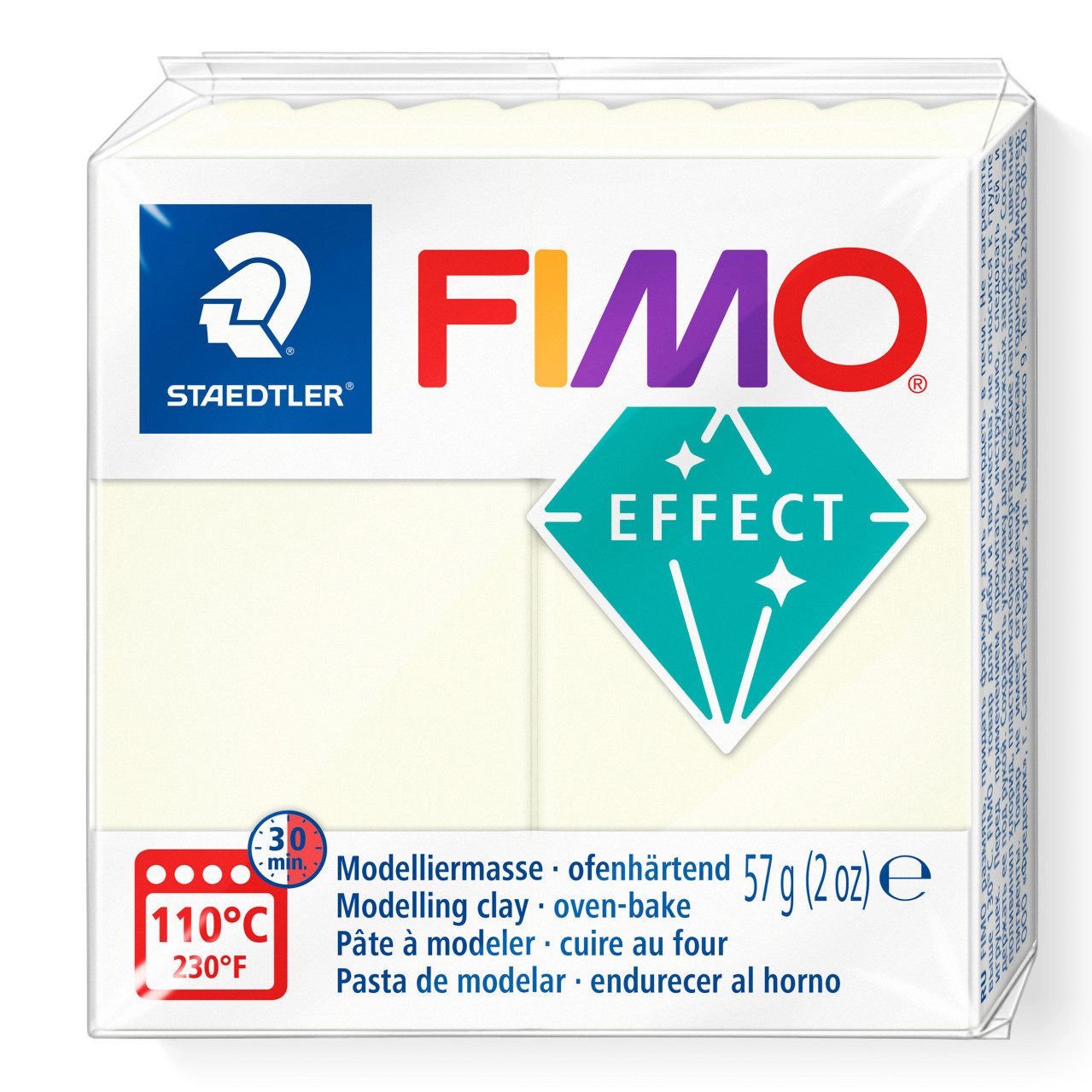 STAEDTLER Bastelfilz Staedtler Fimo Modelliermasse Effect weiß