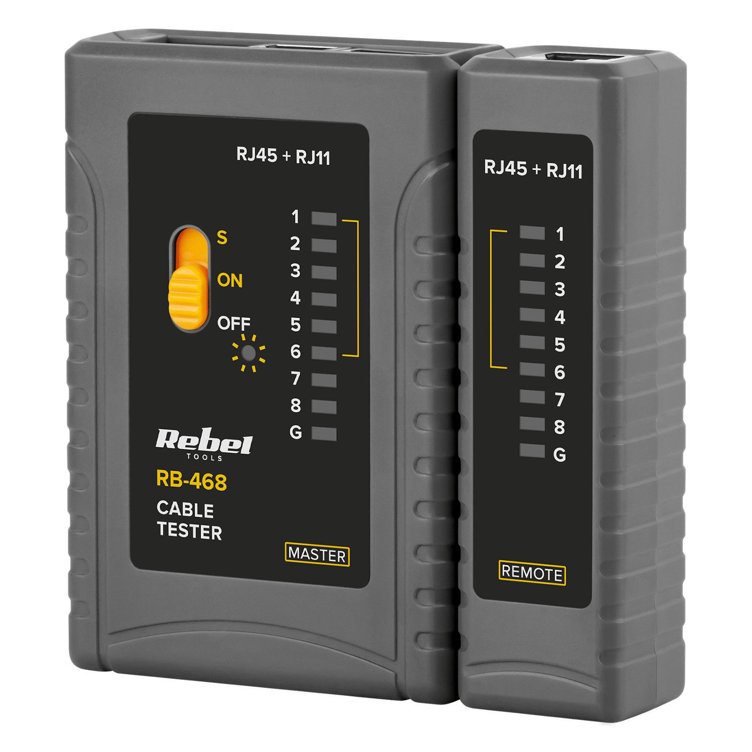REBEL RB-468 LAN-Telefonkabel-Tester Telefonkabel, Telefonleitungstester RJ11 R12 RJ45