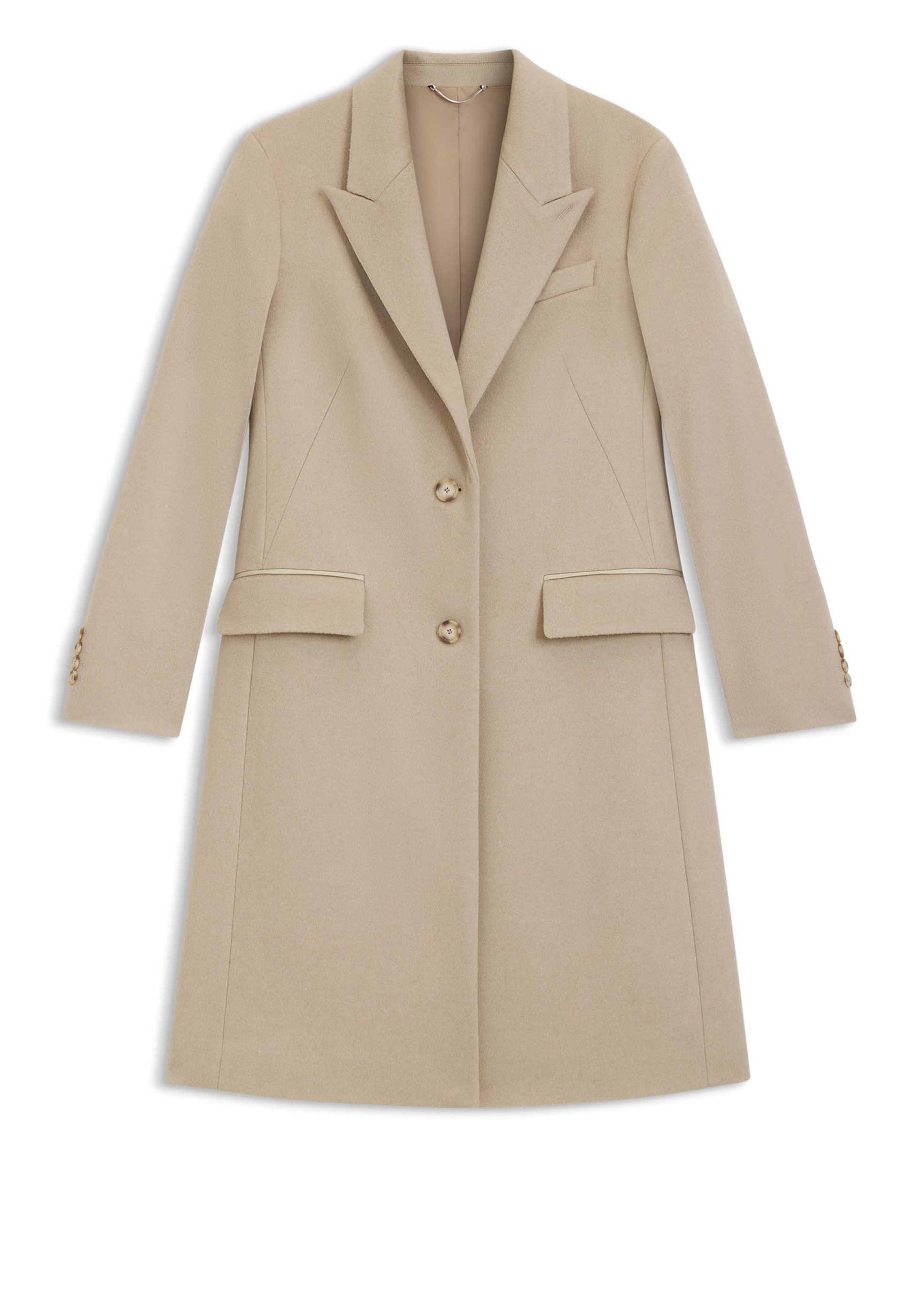 BOSS Kurzmantel aus Wolle mit steigendem Revers (1-tlg)