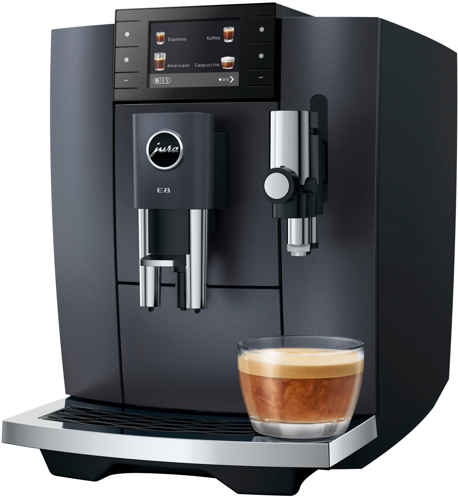 JURA Kaffeevollautomat 15749 E8 (ED), Cosmic Black, 27 Spezialitäten, WiFi, Hot & Light Brew, Sweet schwarz