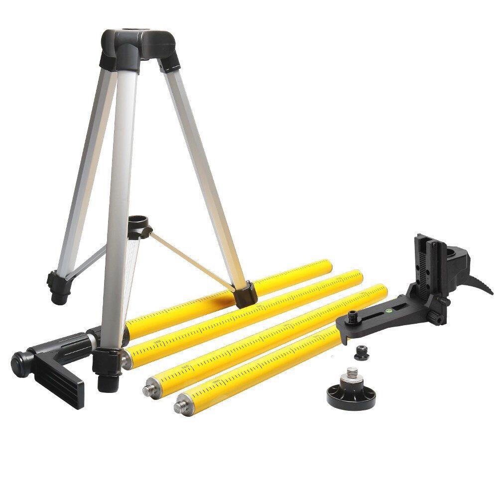 Huepar Kreuzlinienlaser Huepar LP36 3,7m Laser Teleskopstange mit Halterung und Klemmstativ