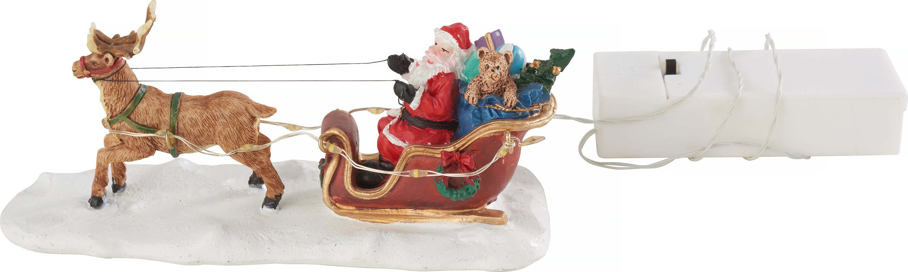 VBS LED-Dekofigur Santaschlitten mit 1 Rentier, inkl. LED Beleuchtung 15,5 günstig online kaufen