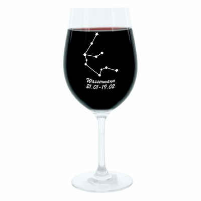 LEONARDO Weinglas Sternbild Wassermann, Glas, lasergraviert