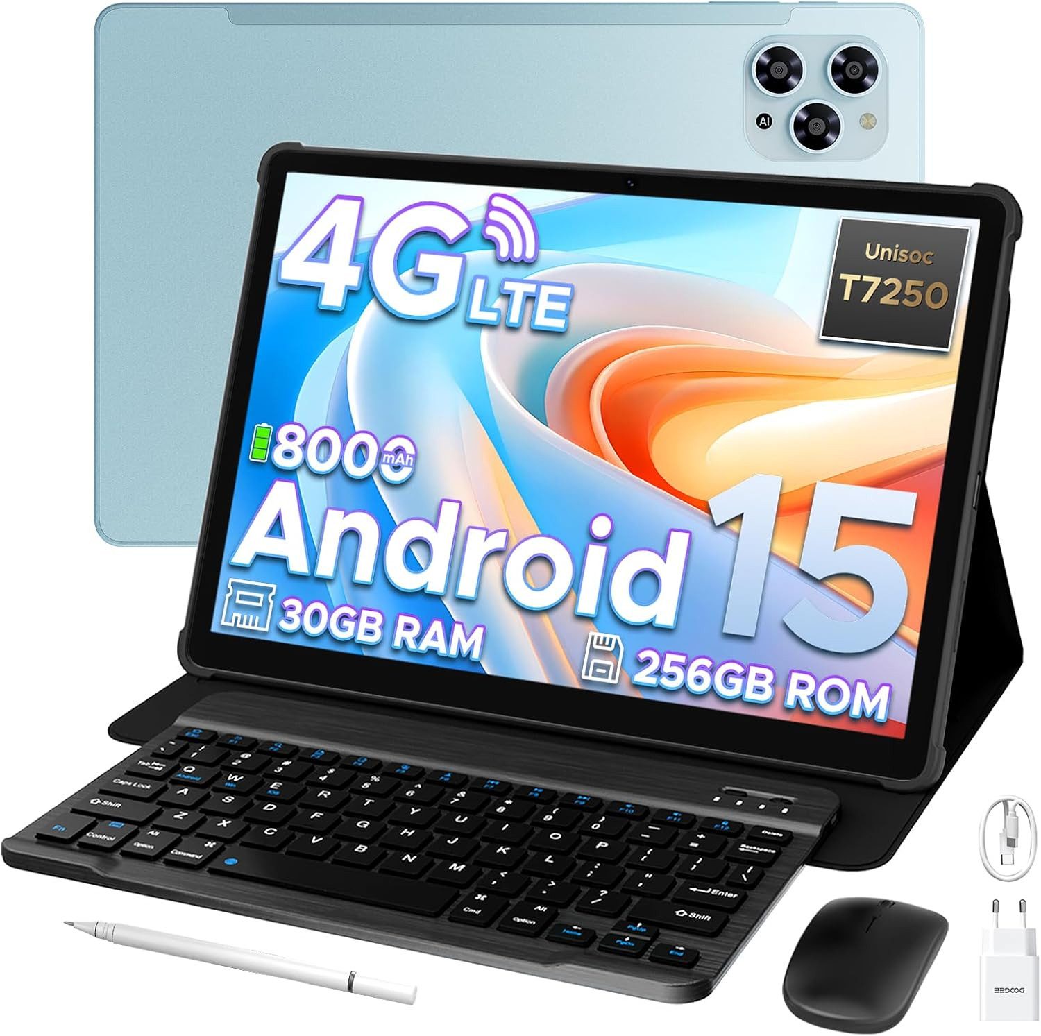 DOOGEE 6 GB RAM 8000mAh Fast Gaming Tablet (11", 256 GB, Android 15, 4G LTE, Kompaktes Komplettpaket für Arbeit, Freizeit und multimediales Erleben)