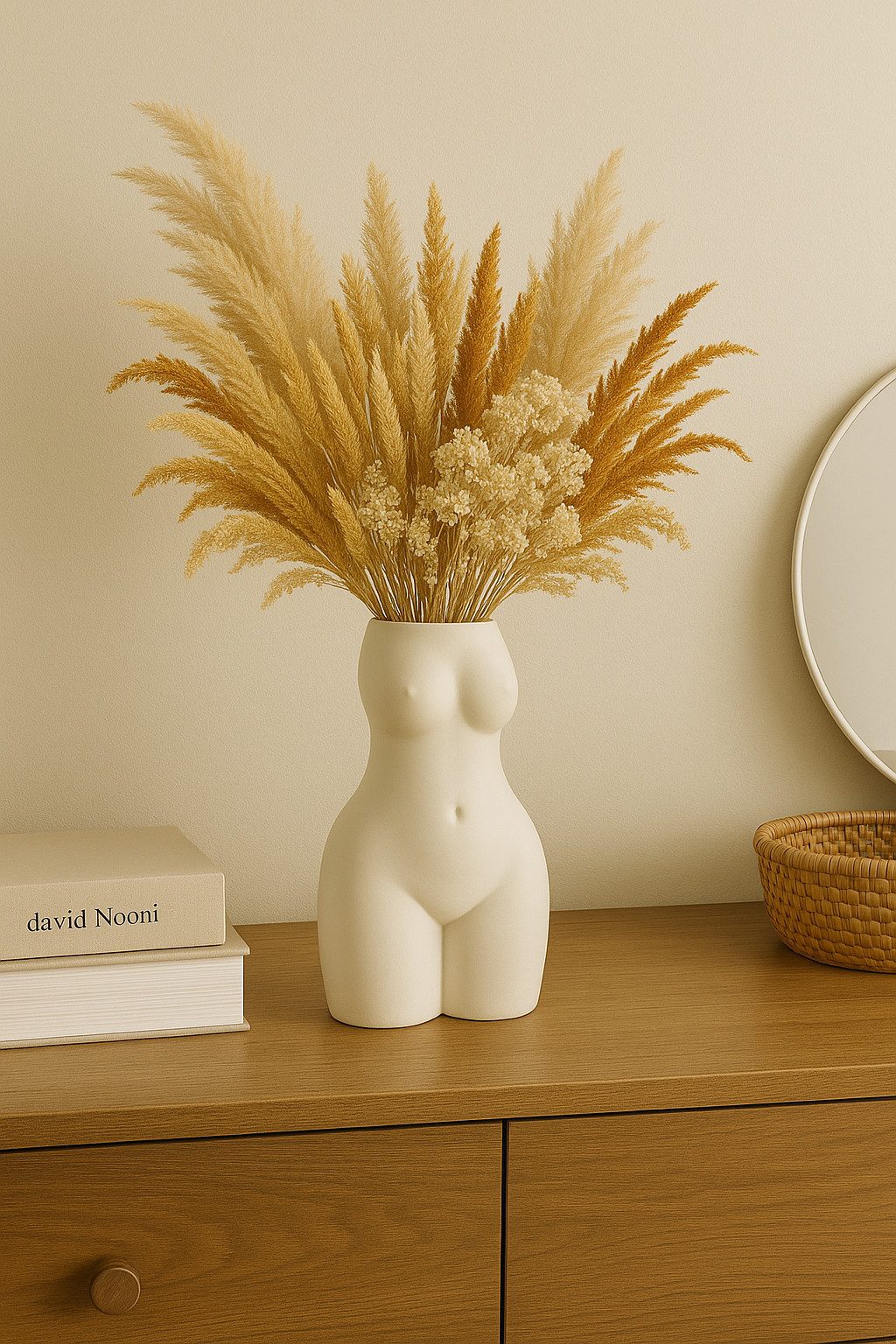 MF Dekovase Vase Aurice Frauenkörper Weiß Porzellan Modern Matt (1 St) günstig online kaufen