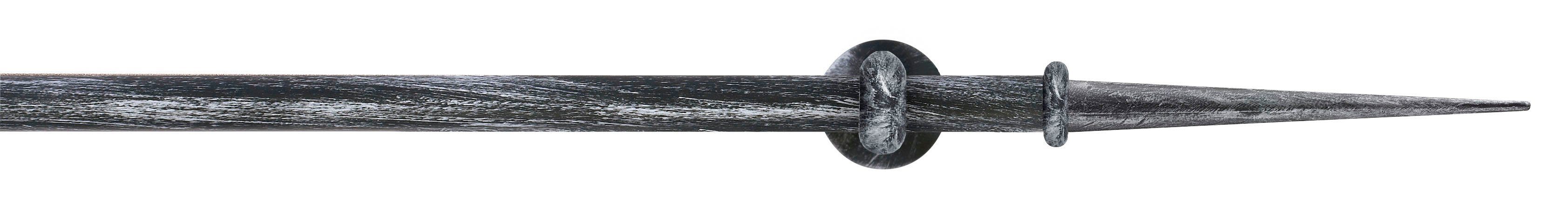 GARESA Gardinenstange ESPERANCA, Ø 16 mm, 2-läufig, Wunschmaßlänge, verschraubt, Metall, rustikale Vorhanggarnitur, verlängerbar, Endknopf Spitze, m. Ringe