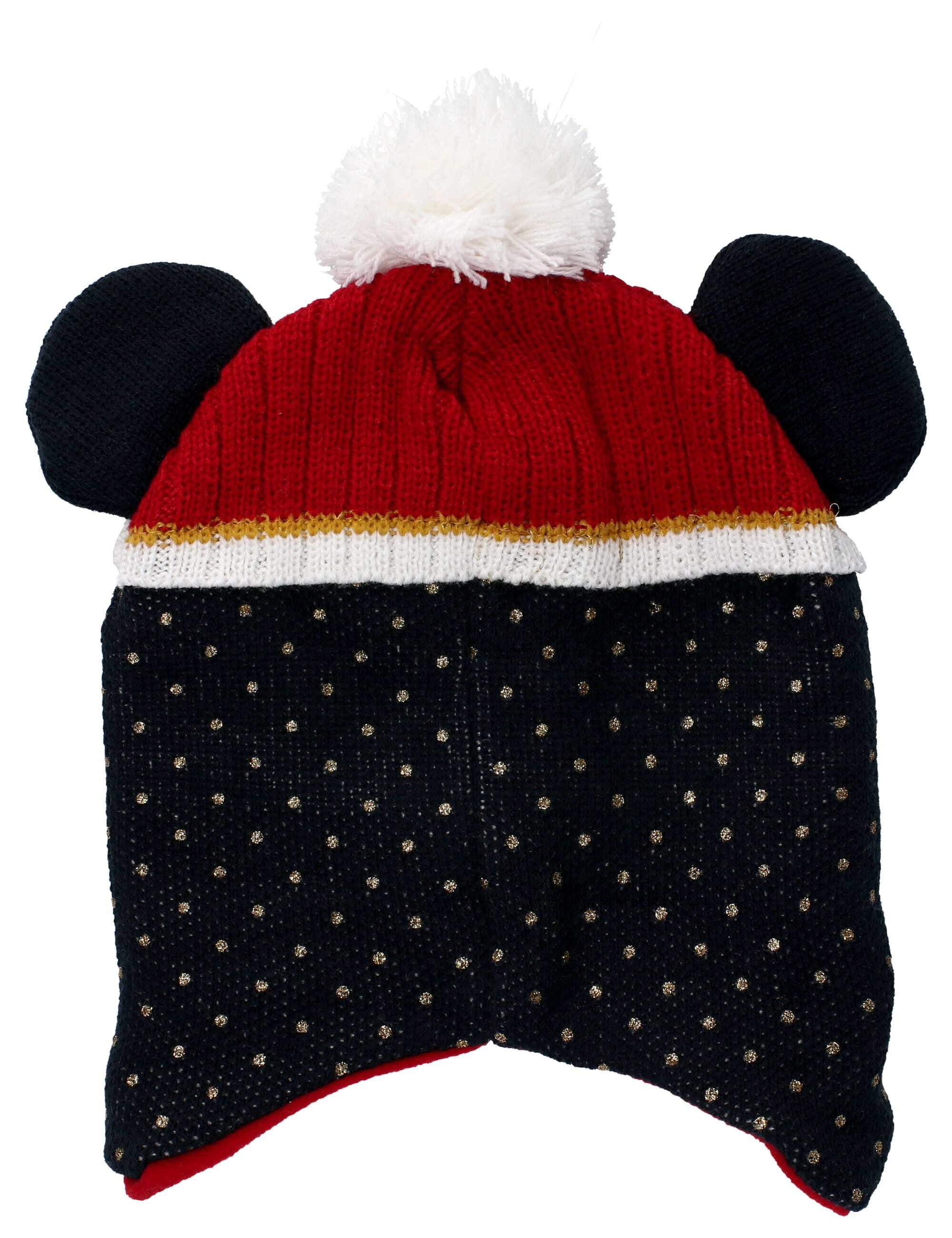 (Mütze, Weihnachten, Minnie Punkte Mouse, 1-St., einzel) Disney Erstlingsmütze Schleife Mütze Mütze