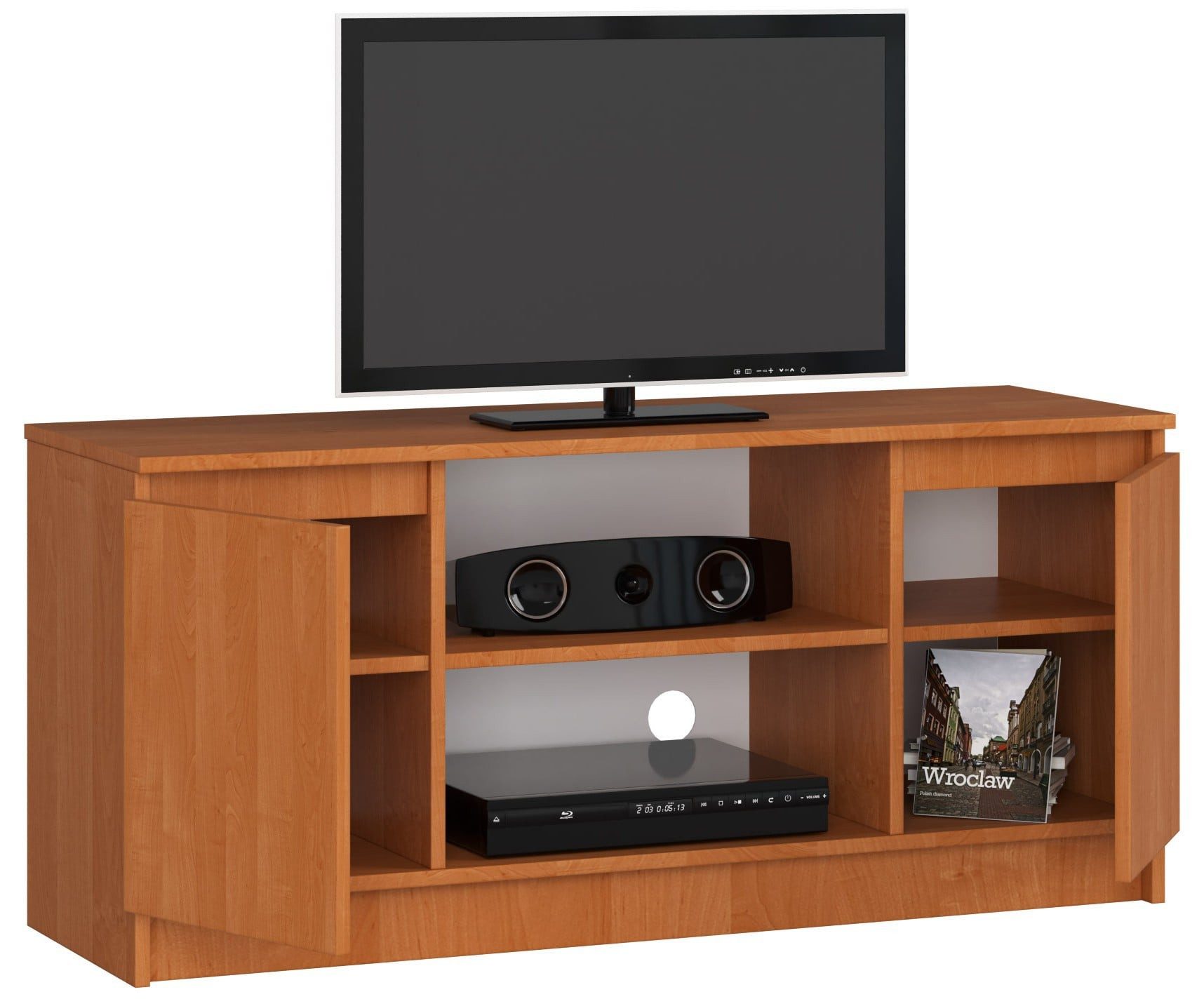 Raumhirsch Furniture Lowboard, TV-Schrank - Elegantes Design für Ihr Wohnzimmer - Fernsehtisch, 120 cm für TV bis 65", 2 Türen, 2 Böden, bis 75 kg, kratzfest