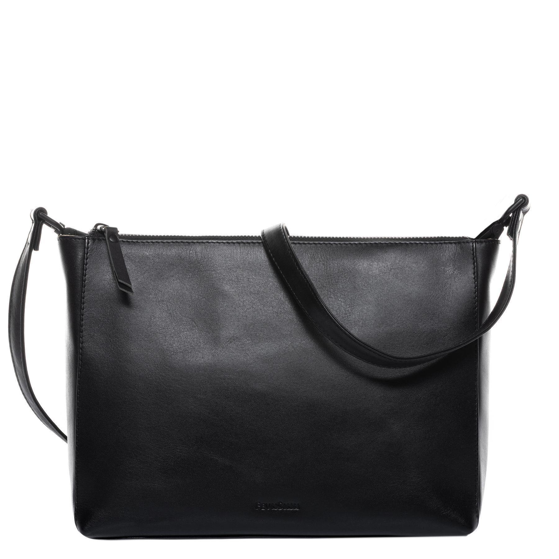 FEYNSINN Umhängetasche echt Leder Schulter groß schwarz, Clutch Echtleder iPadfür Damen, Schultertasche schwarz