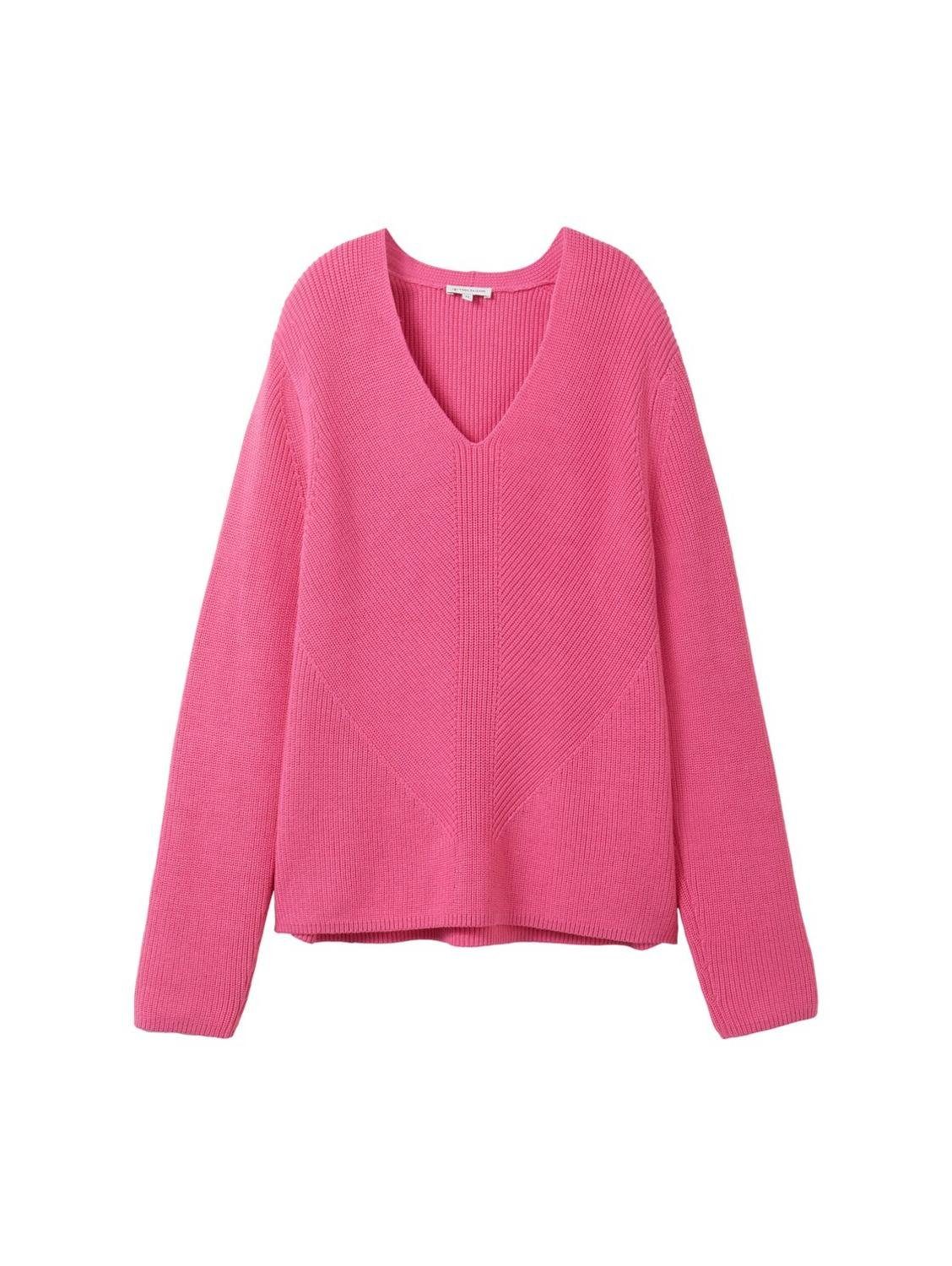 TOM TAILOR Strickjacke knit v-neck rib pullover