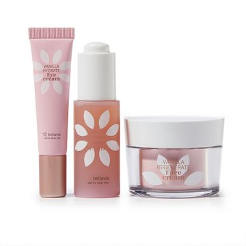 bellavia Anti-Aging-Creme Perfect Face Vanilla-Set Set, 3-tlg., mit hoher Konzentration an Hyaluronsäure