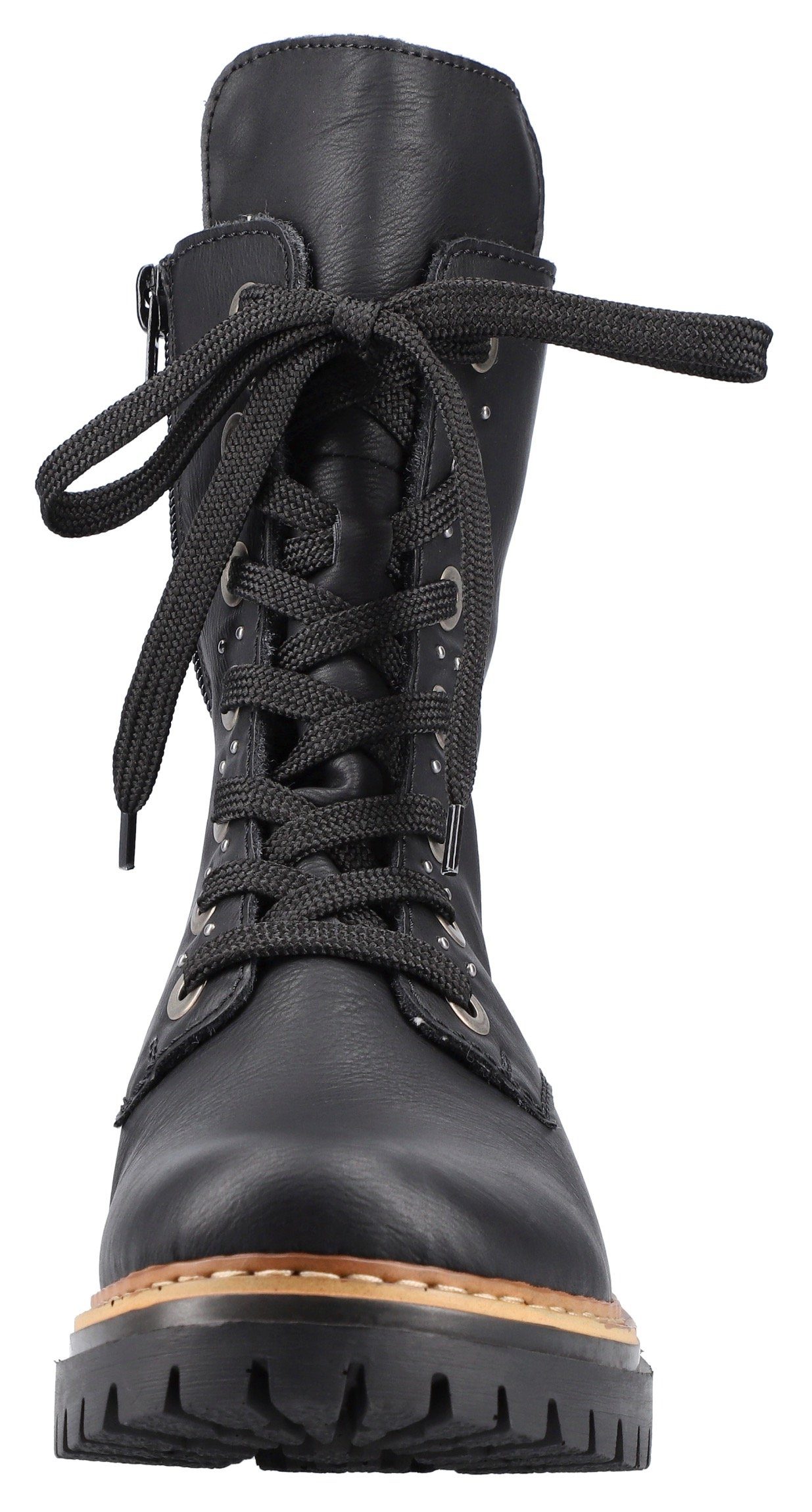 Rieker Schnürstiefelette mit kräftiger Profilsohle
