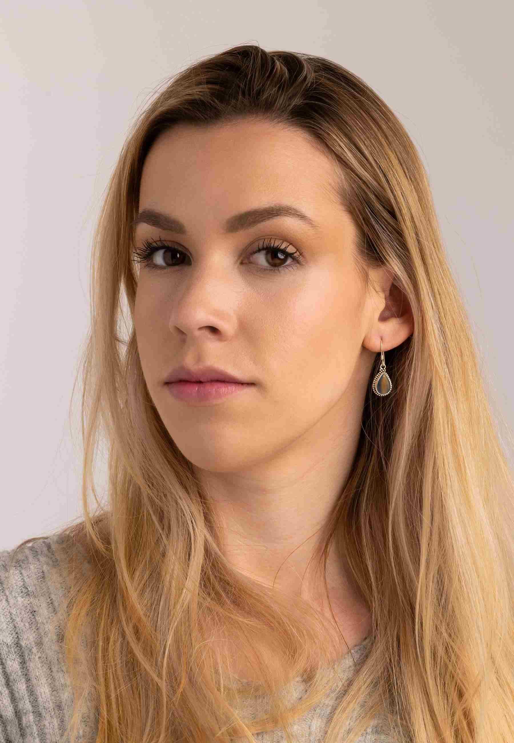 mantraroma Paar Ohrhänger PUNTI aus 925 Silber mit Tigerauge (Paar, Paar Oh günstig online kaufen