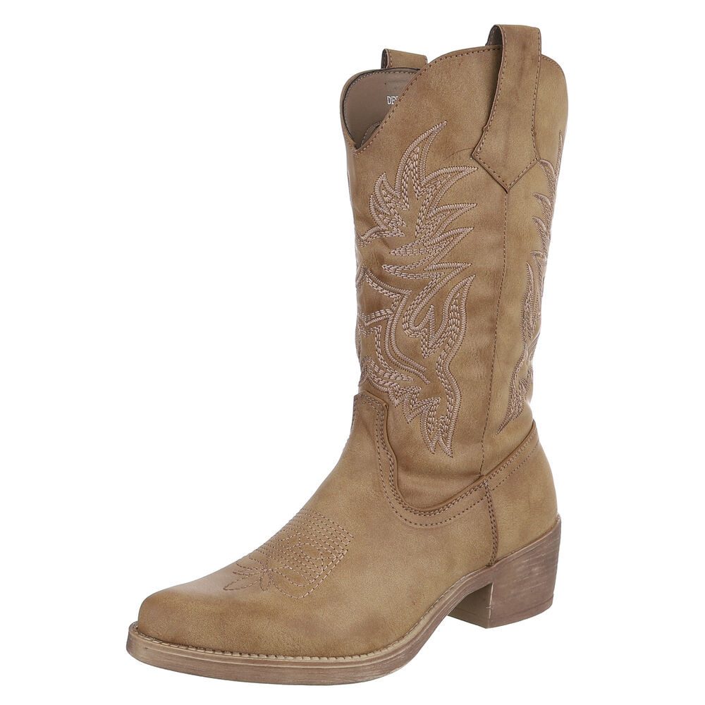 Ital-Design Eleganter Westernstiefel mit Stickerei für günstig online kaufen