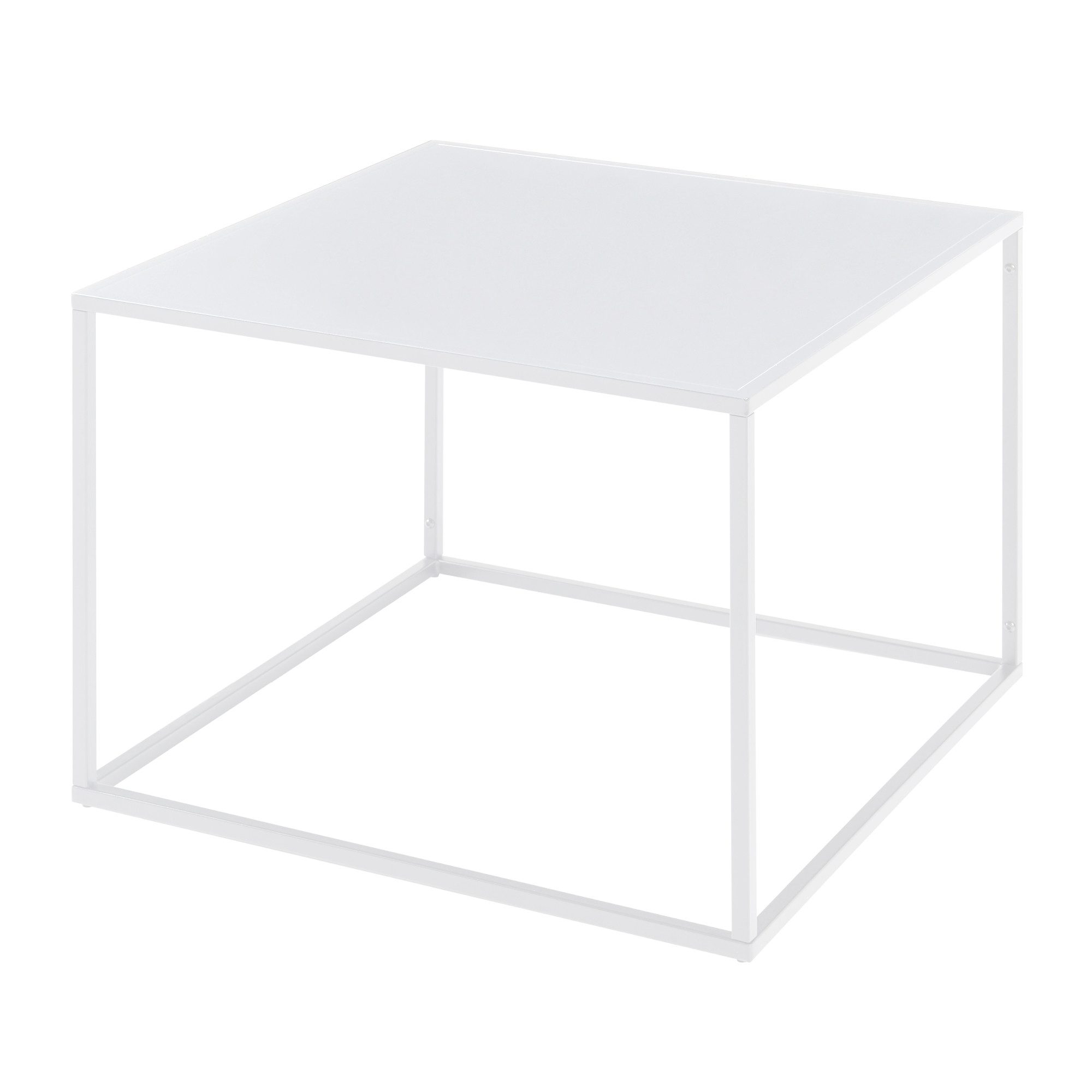 en.casa Couchtisch, »Solund« Beistelltisch Stahl 60x60x45 cm Weiß, matt günstig online kaufen