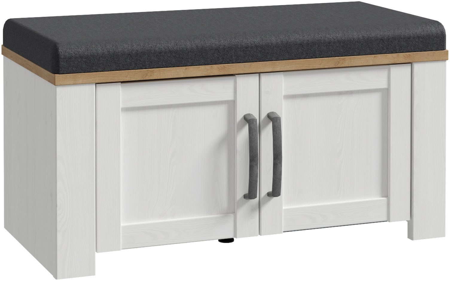 FORTE Polsterbank Bohol, Garderobenbank mit Sitzpolster, Stauraum, B/H/T 86,5/45/42cm