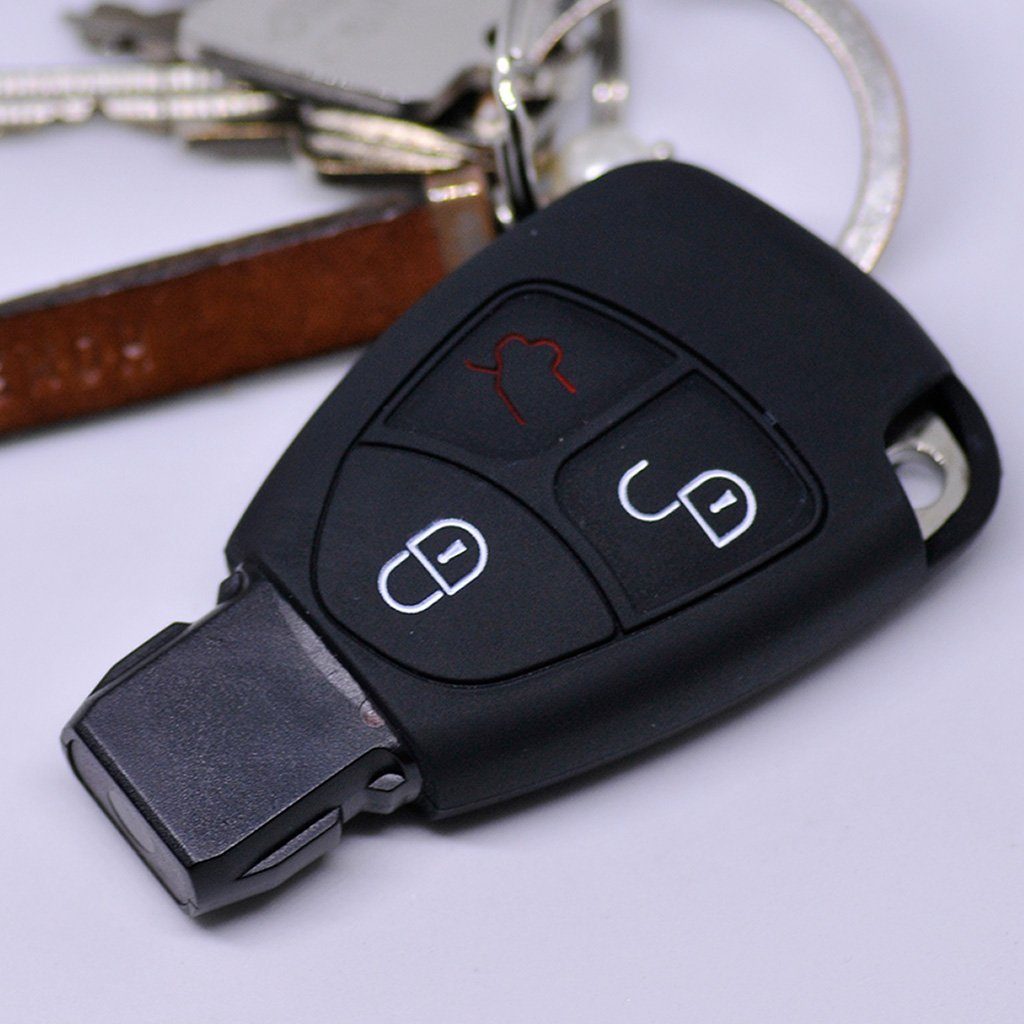 mt-key Schlüsseltasche Autoschlüssel Softcase Silikon Schutzhülle Schwarz, günstig online kaufen