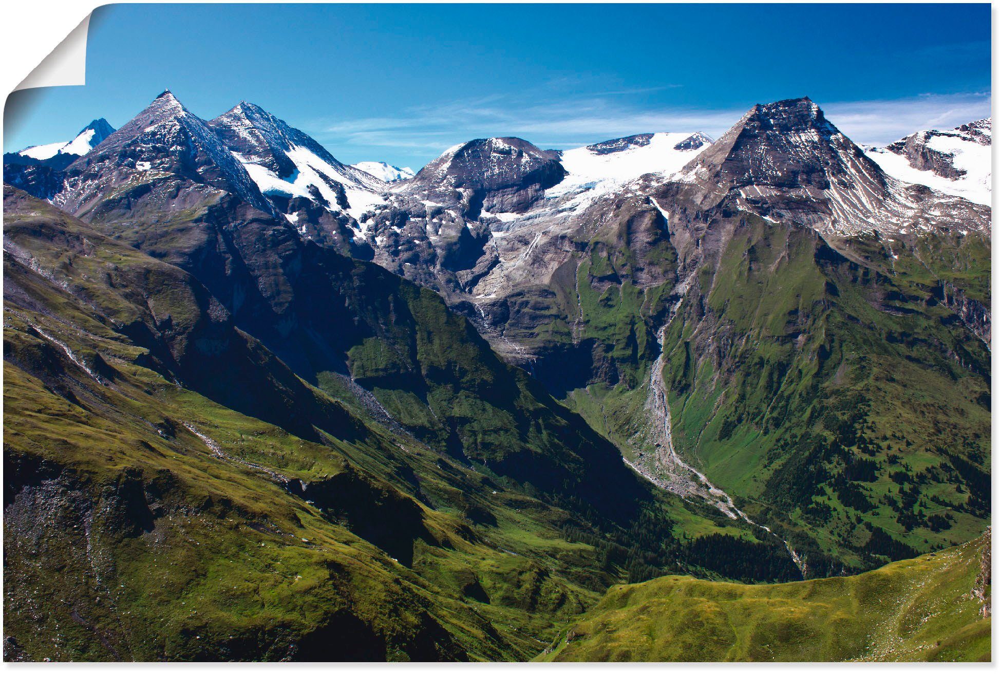 Artland Wandbild Berge rund um den Großglockner, Berge (1 St), als Leinwandbild, Wandaufkleber oder Poster in versch. Größen