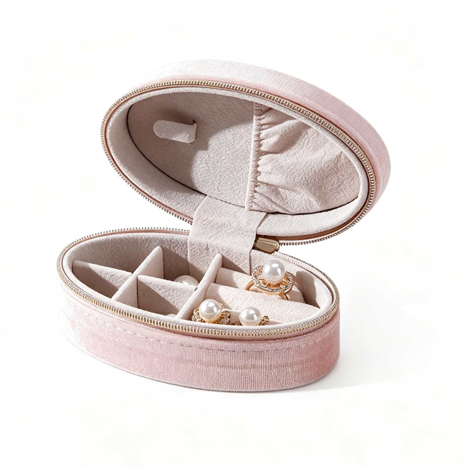 DEBAIJIA Schmuckkoffer Leere Samt-Schmuckbox, Aufbewahrungsbox für Schmuck