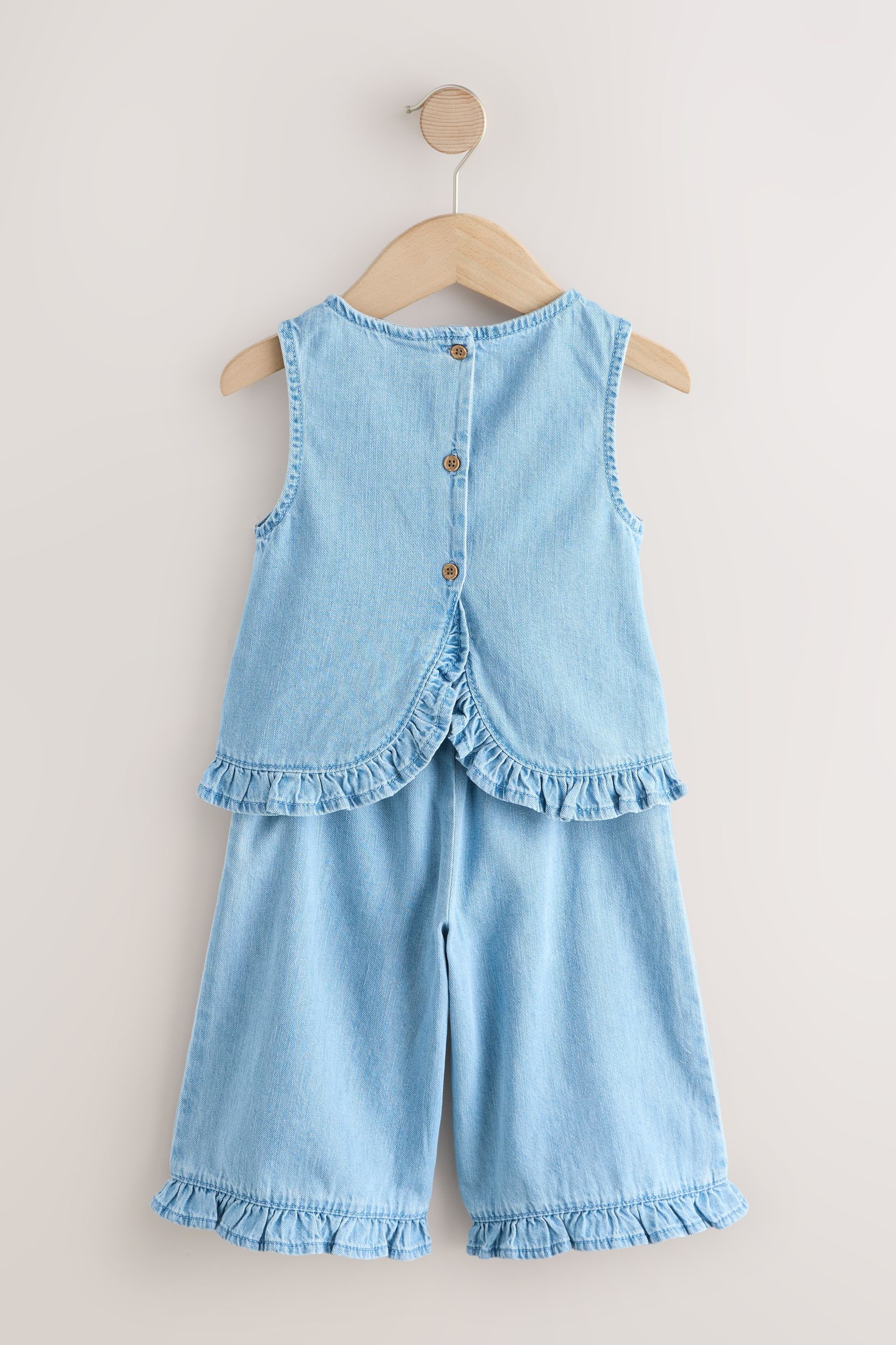 Next Top & Hose Denim-Oberteil und Hose im Set (2-tlg)