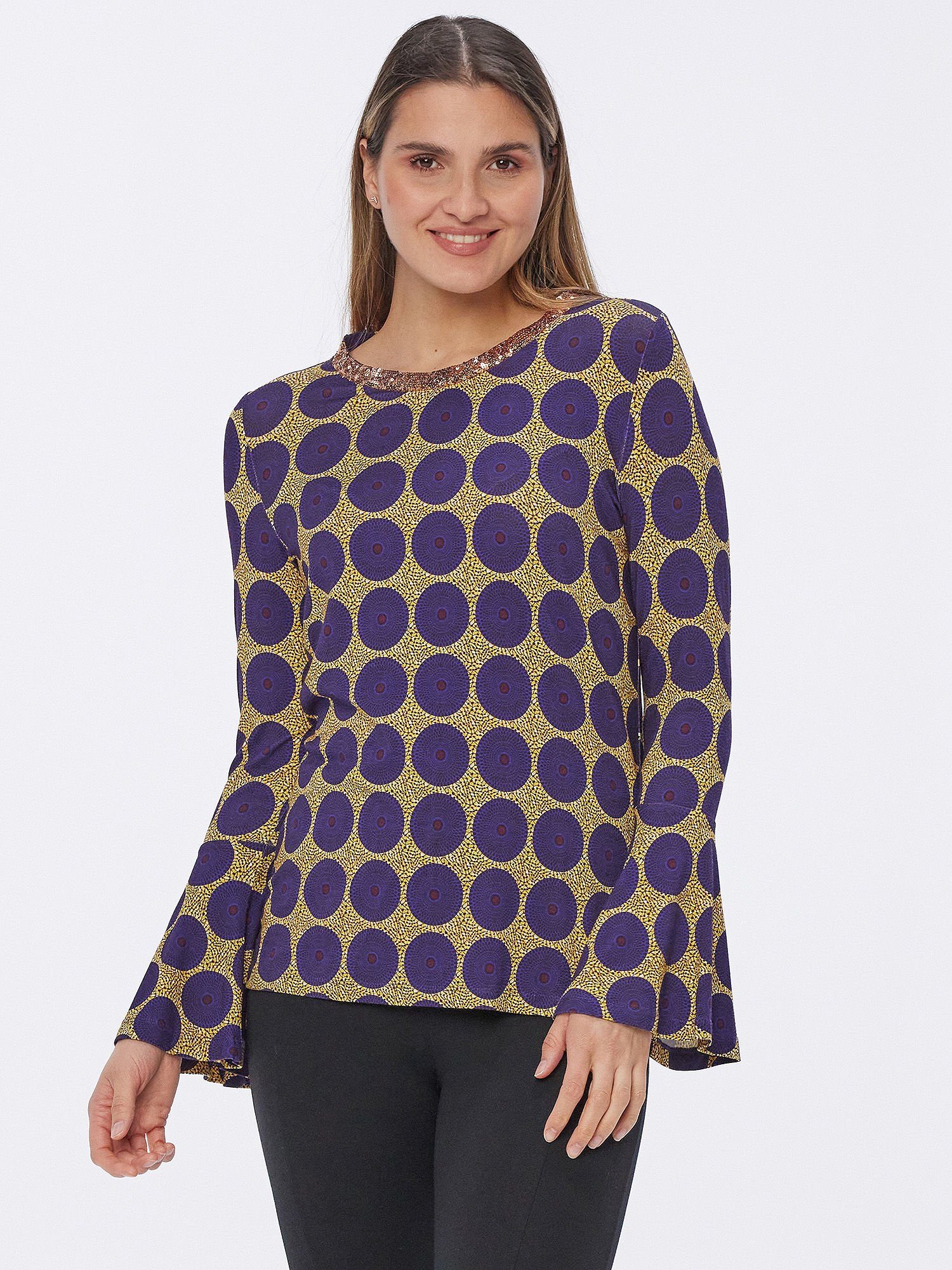 Rundhalspullover Carmenshirt