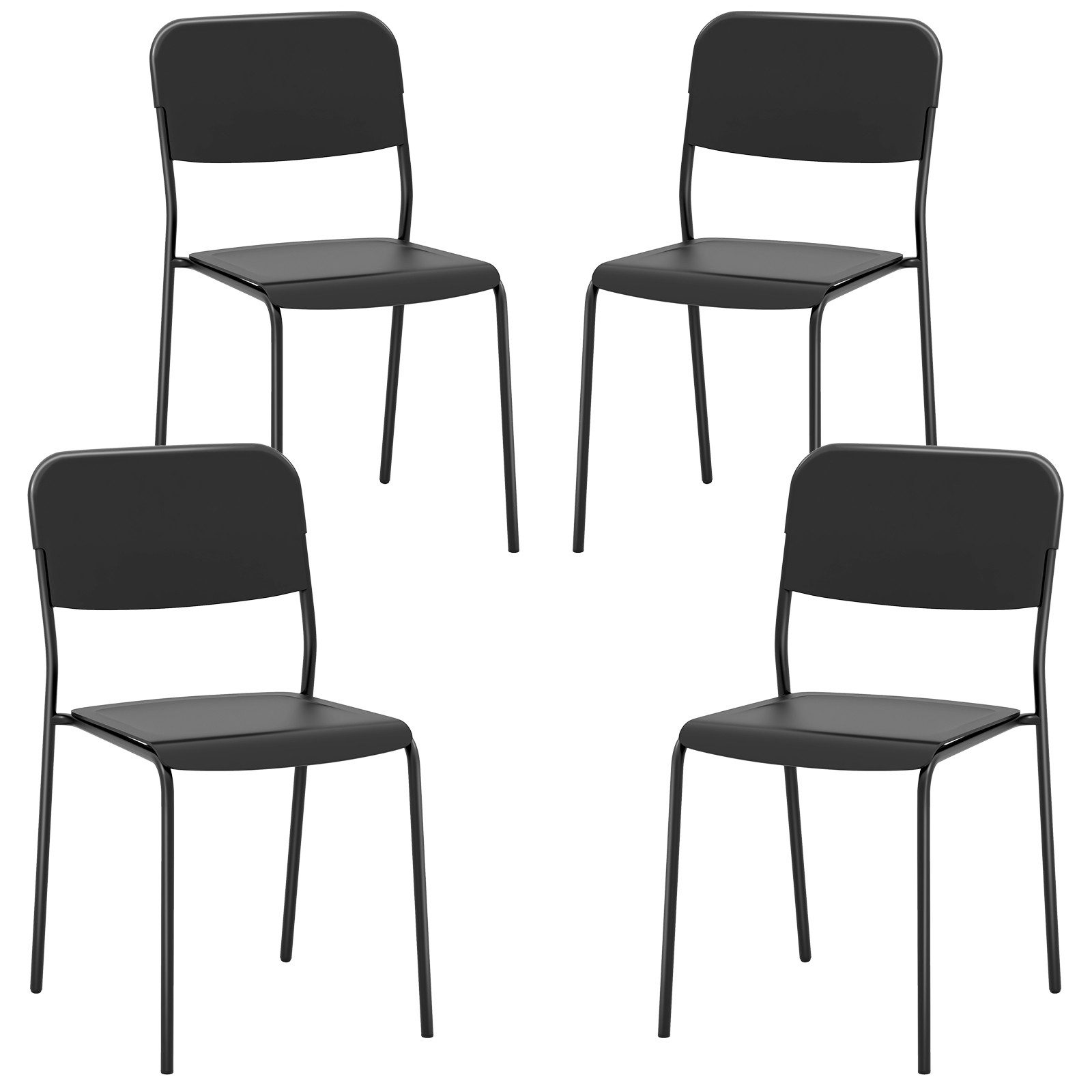 KOMFOTTEU Esszimmerstuhl (4 St), stapelbare Küchenstühle, günstig online kaufen