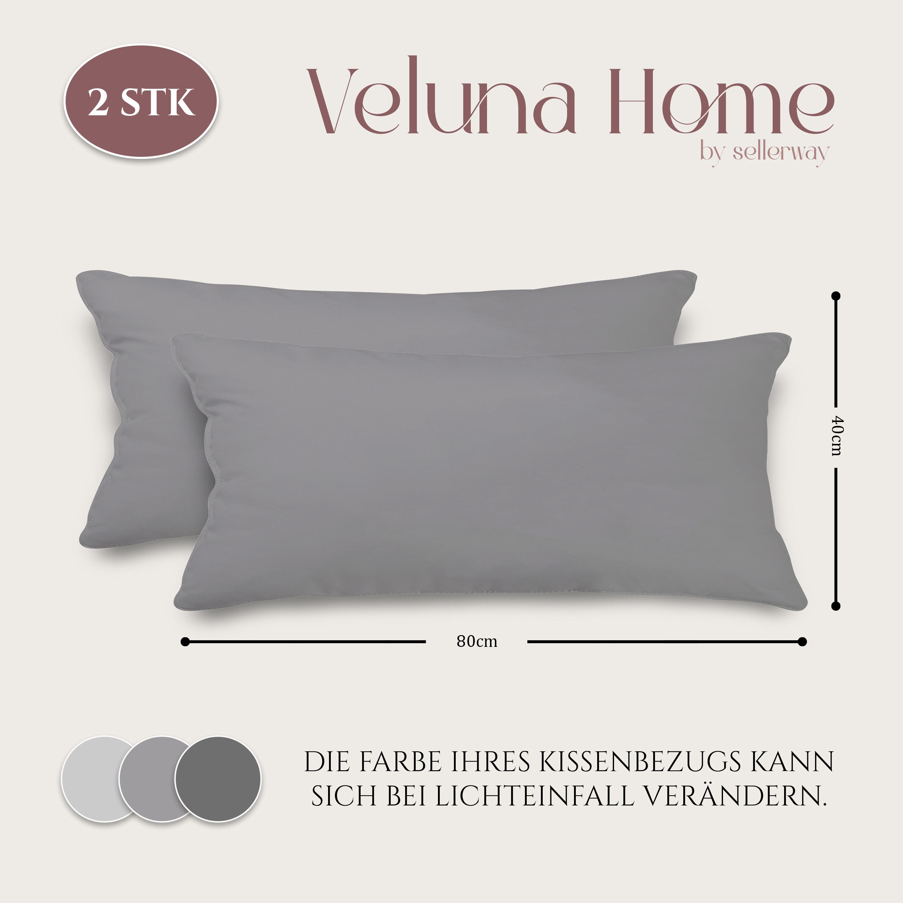 Veluna Home Kissenbezüge 100% Baumwolle(2er-Set) Renforcé günstig online kaufen