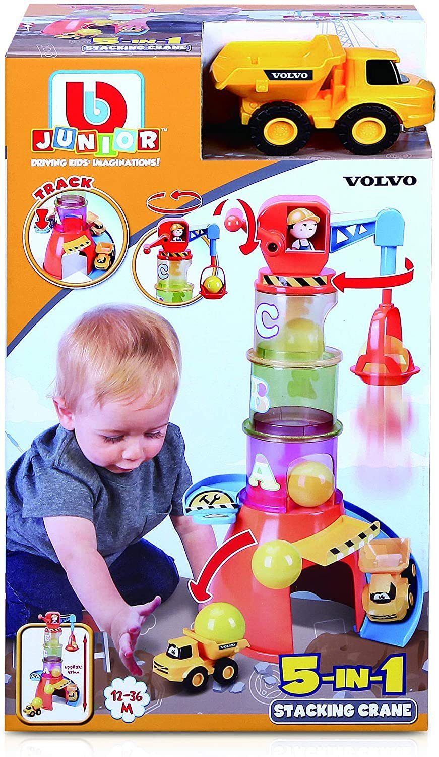 bbJunior Spielzeug-Auto Spielset - Stacking Crane 5-in1 inkl. Volvo Kipper günstig online kaufen