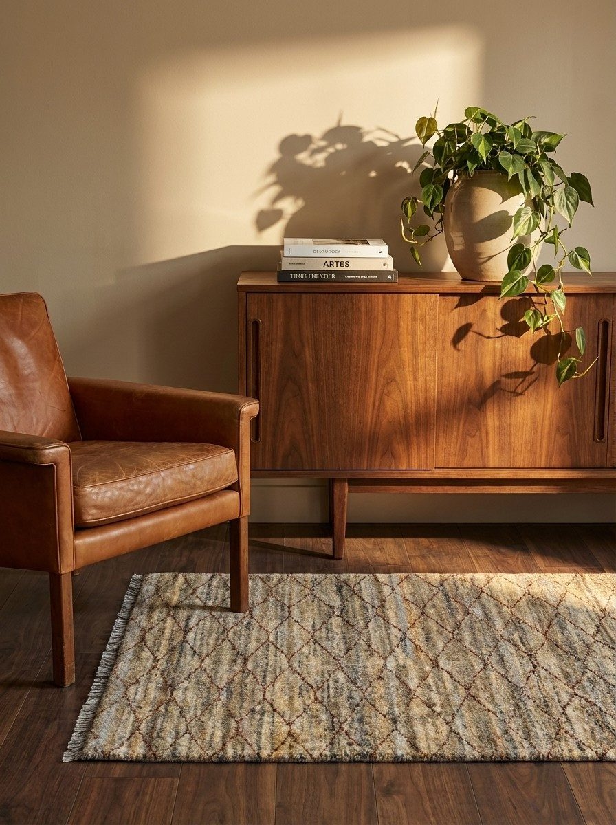 Looma Hochflor-Teppich Gabbeh Basi 139x103cm, rechteckig, Höhe: 15 mm, Basi, Schurwolle, Unikat