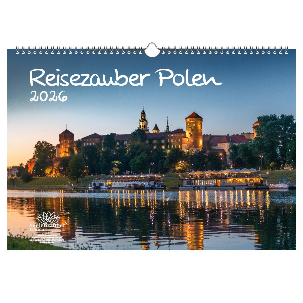 Seelenzauber Wandkalender Reisezauber Polen DIN A3 Kalender für 2026 Warschau Urlaub Ostsee