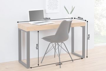 riess-ambiente Konsolentisch OAK DESK 120cm natur, Eichen-Optik · Konsole · Bürotisch · Retro