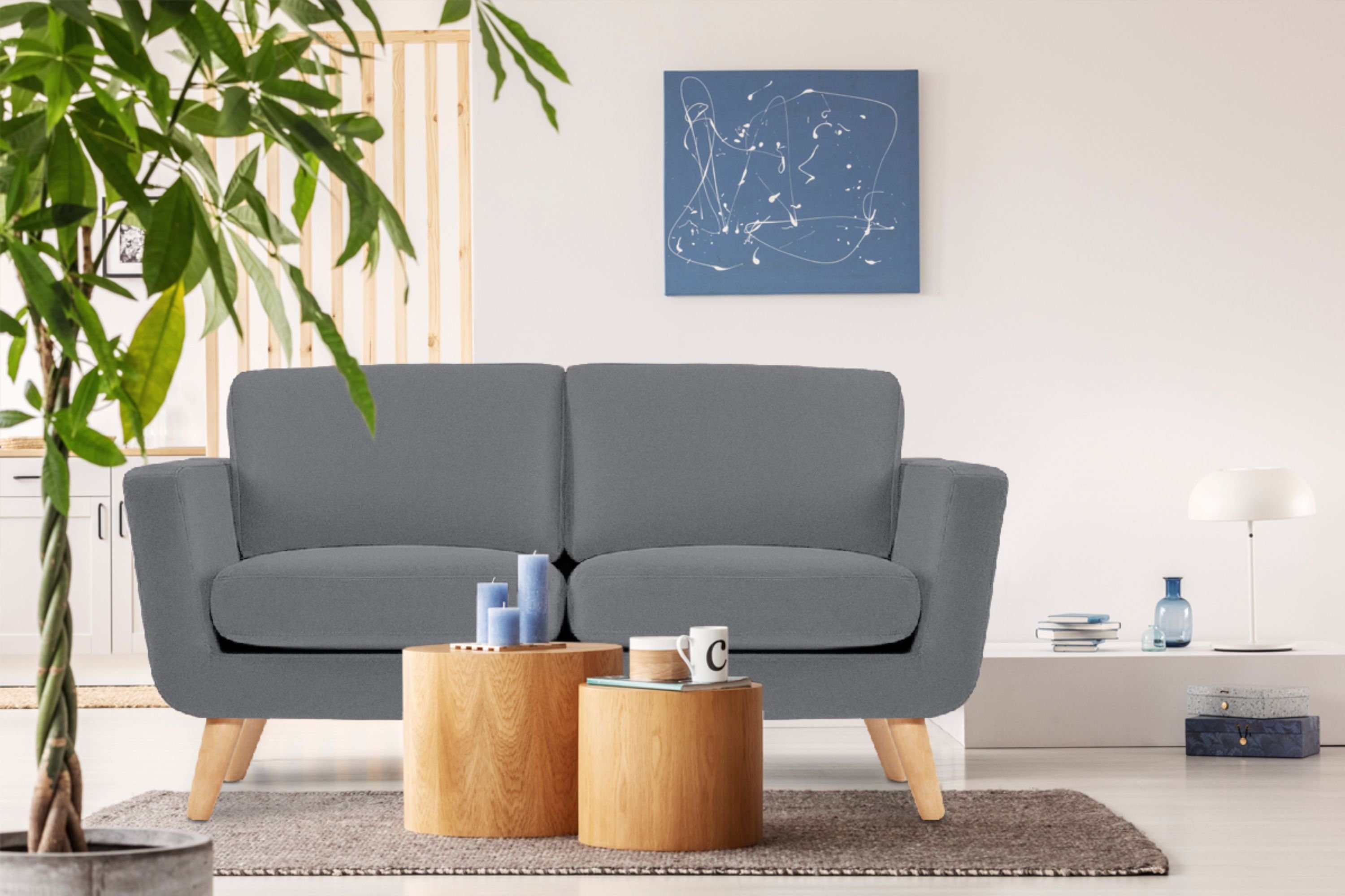 KONSIMO® 2-Sitzer TAGIO Sofa, hergestellt in der EU, Scandi-Stil, mit Armle günstig online kaufen
