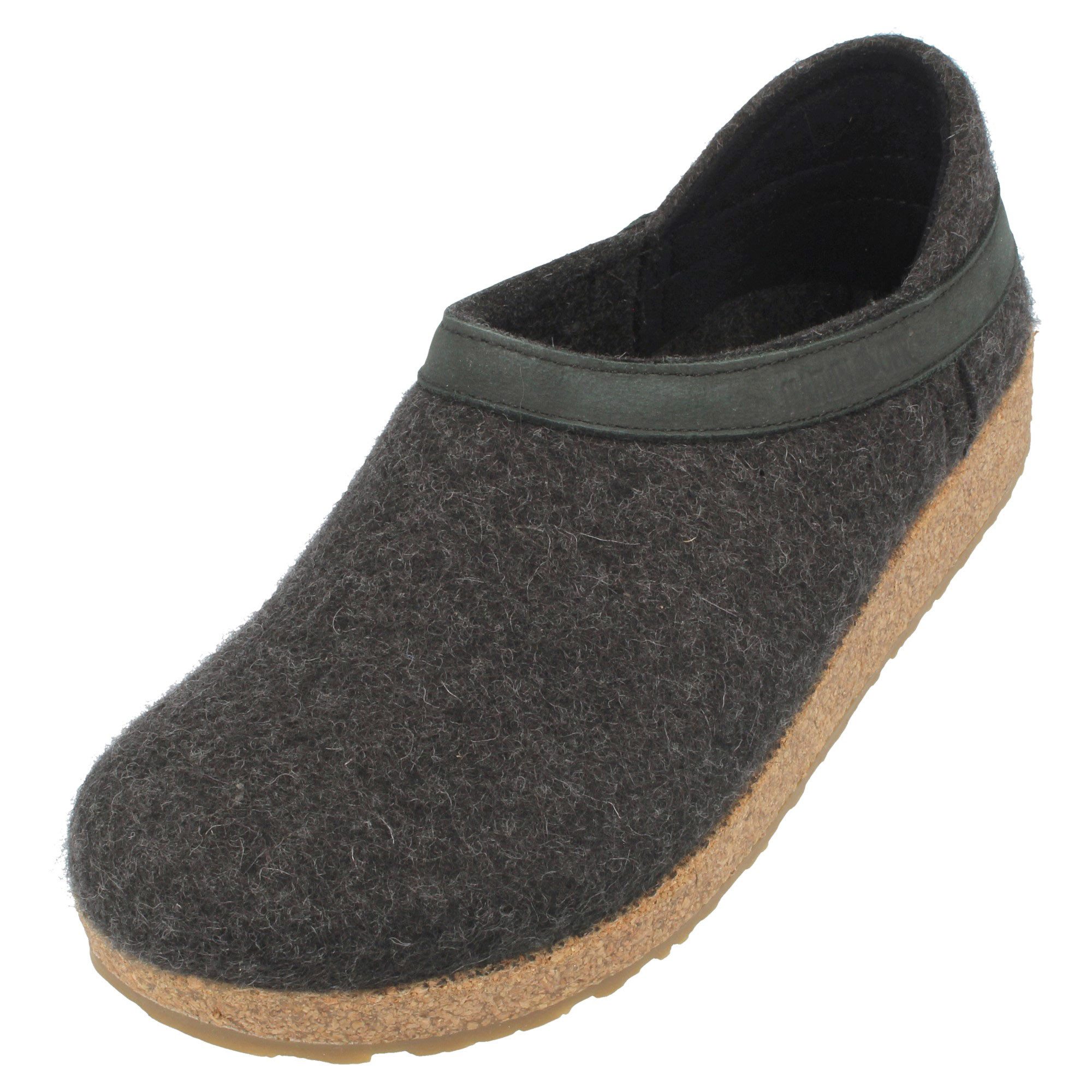 Haflinger Haflinger Grizzly Buffalo Filzclog aus reinem Wollfilz Hausschuh
