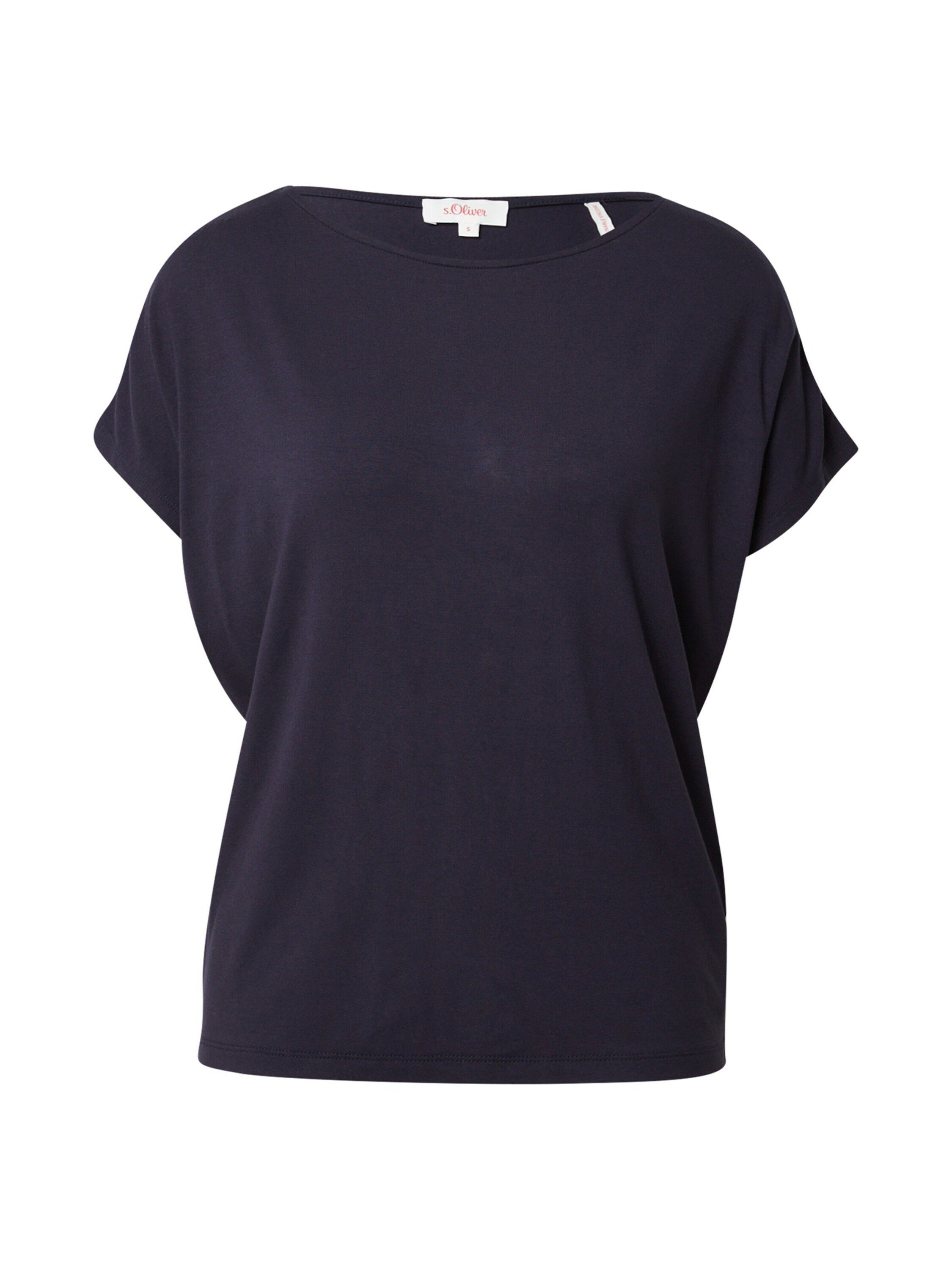 s.Oliver T-Shirt (1-tlg) blau Details Plain/ohne