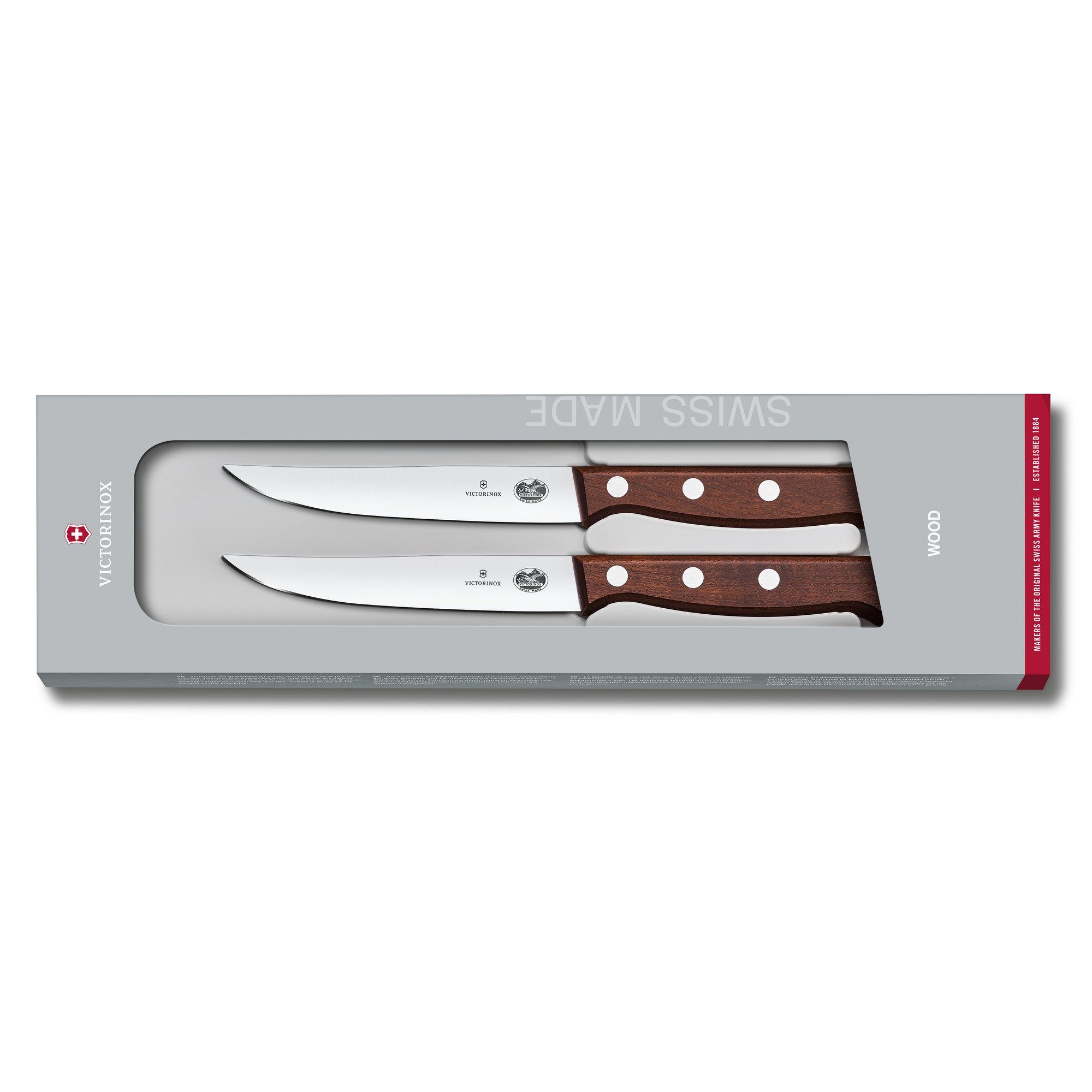 Victorinox Messer-Set Wood Steakmesser-Set, 2-teilig
