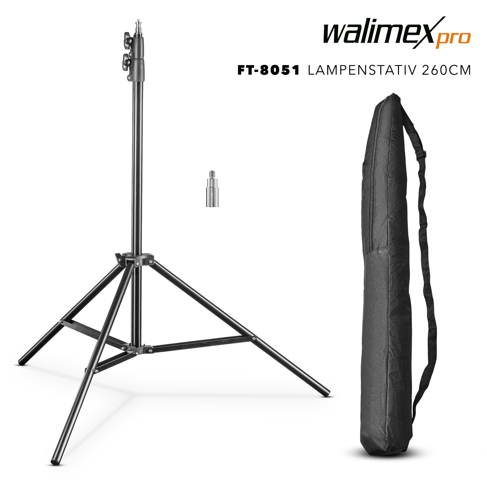 Walimex Pro FT-8051 Lampenstativ 260cm Lampenstativ