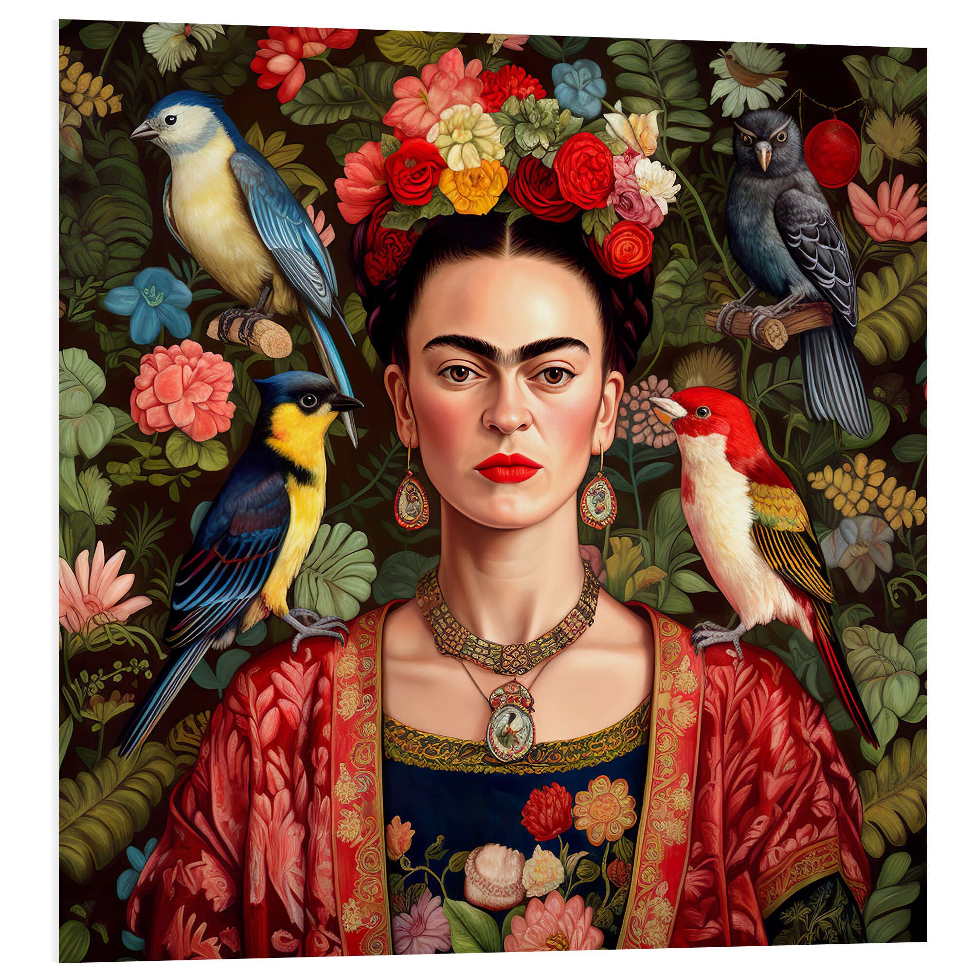 Posterlounge Wandbild Frida Kahlo mit exotischen günstig online kaufen