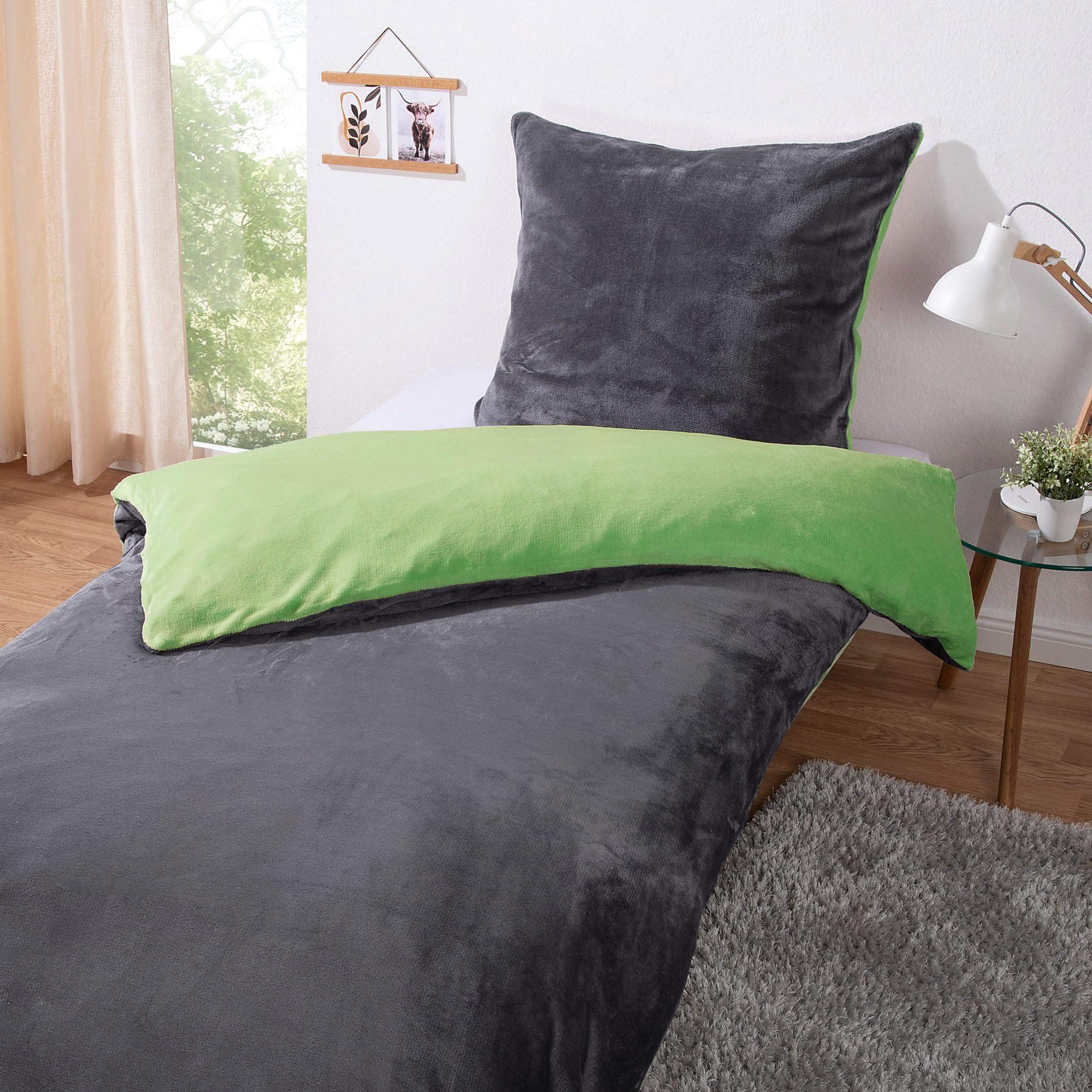 heimtexland Bettwäsche Super Soft Wende Bettwäsche Teddy Plüsch Bettbezug, günstig online kaufen
